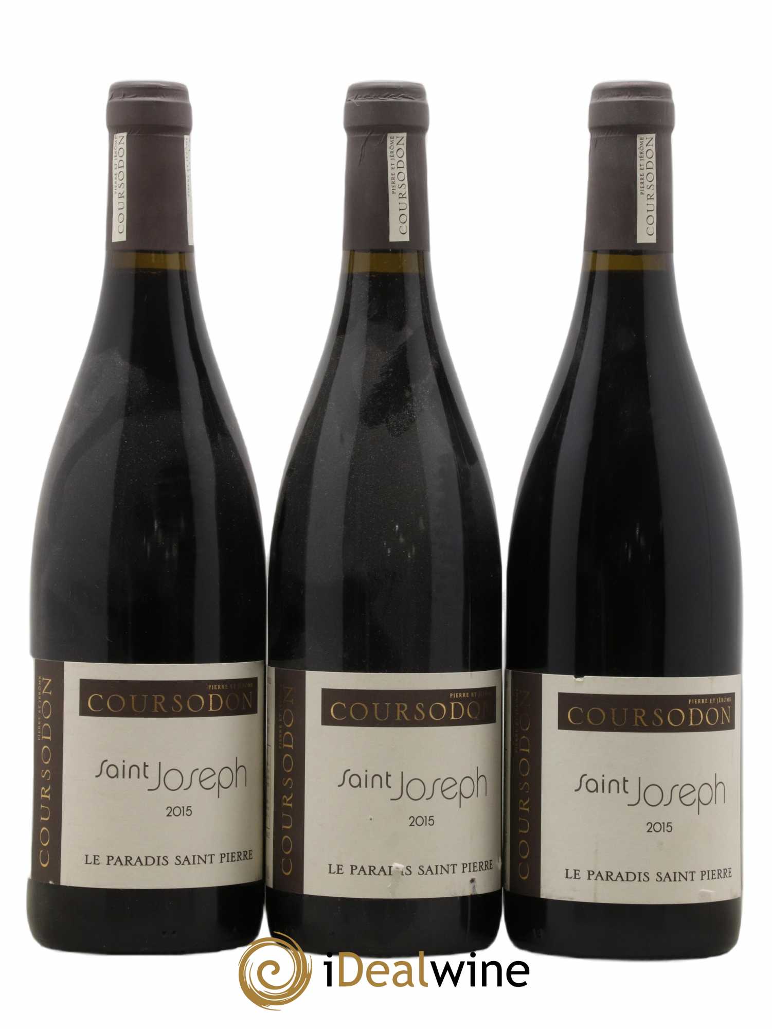 Saint-Joseph Le Paradis Saint-Pierre Pierre et Jérôme Coursodon 2015 - Lot de 3 bouteilles - 0