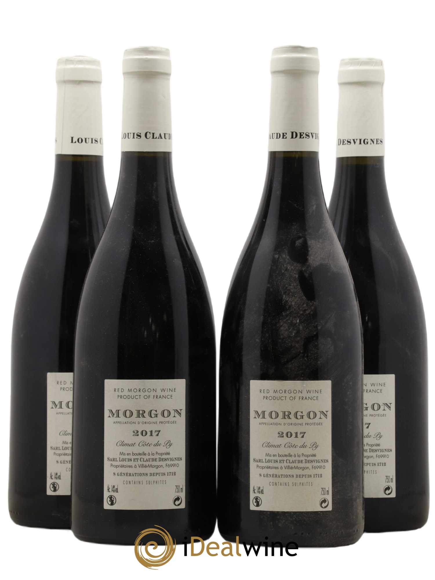 Morgon Côte de Py Javernières Louis-Claude Desvignes 2017 - Lot de 4 bouteilles - 1