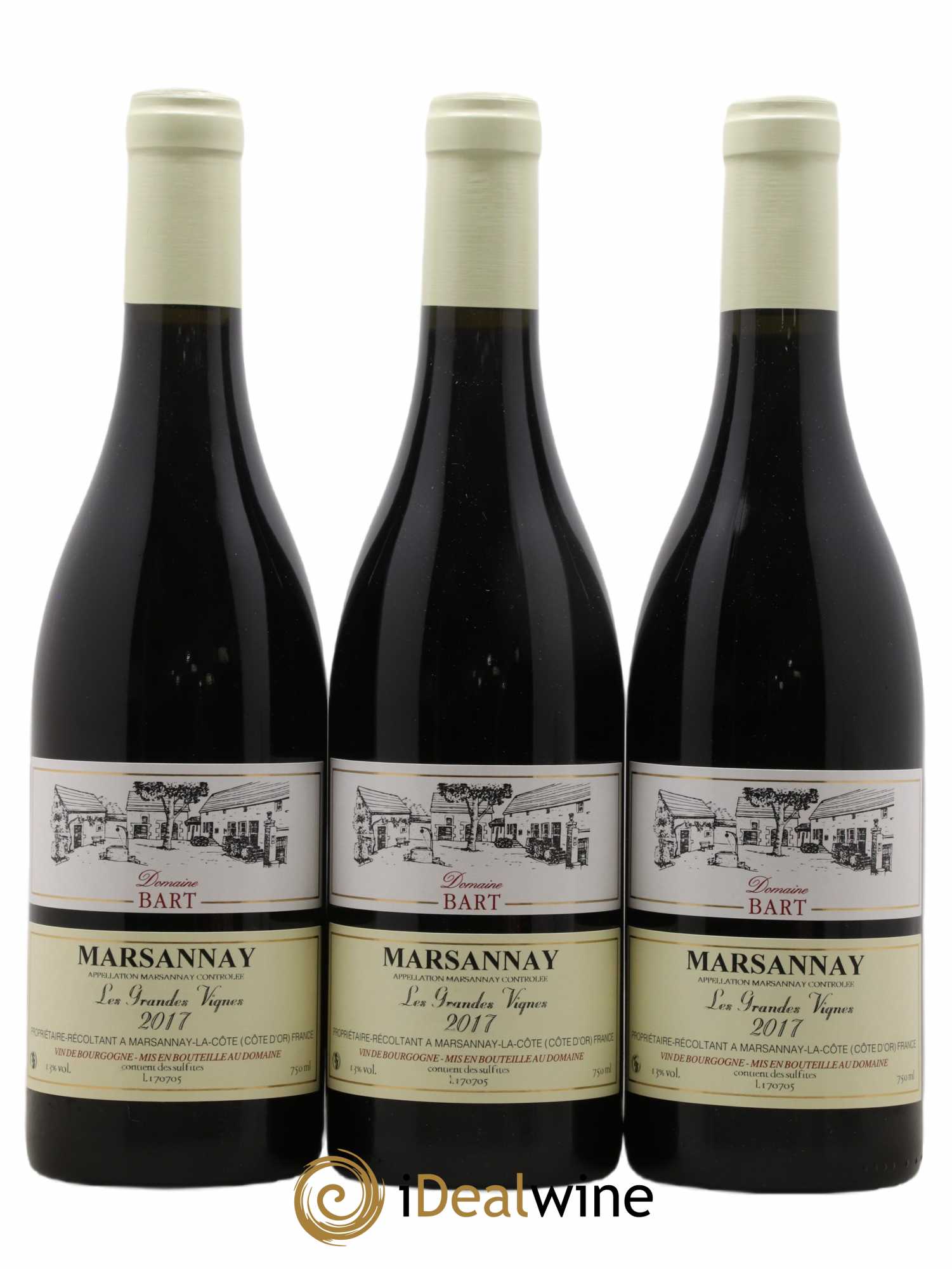 Marsannay Les Grandes Vignes Bart 2017 - Lot de 3 bouteilles - 0