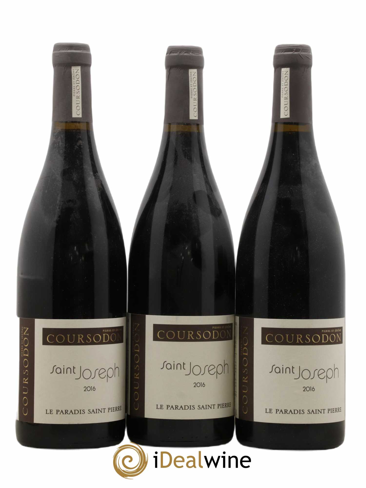 Saint-Joseph Le Paradis Saint-Pierre Pierre et Jérôme Coursodon 2016 - Lot de 3 bouteilles - 0
