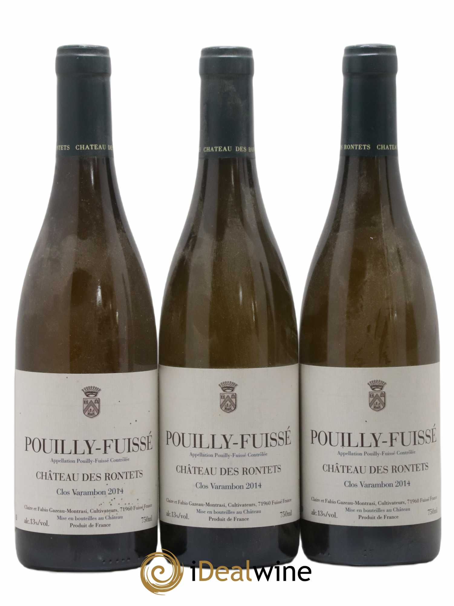 Pouilly-Fuissé Clos Varambon Château des Rontets 2014 - Lot de 3 bouteilles - 0