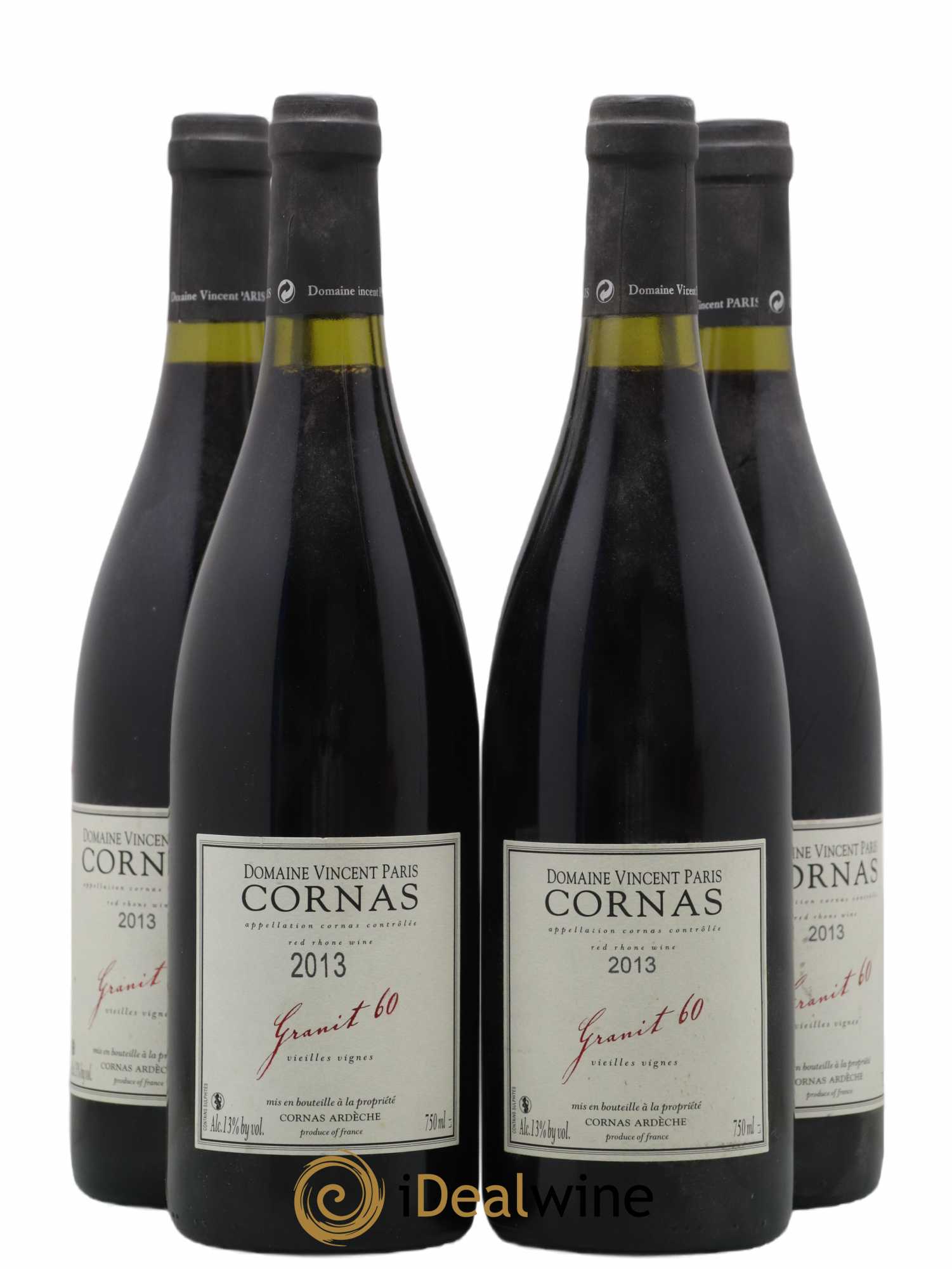 Cornas Granit 60 Vieilles Vignes Vincent Paris 2013 - Lot de 4 bouteilles - 0