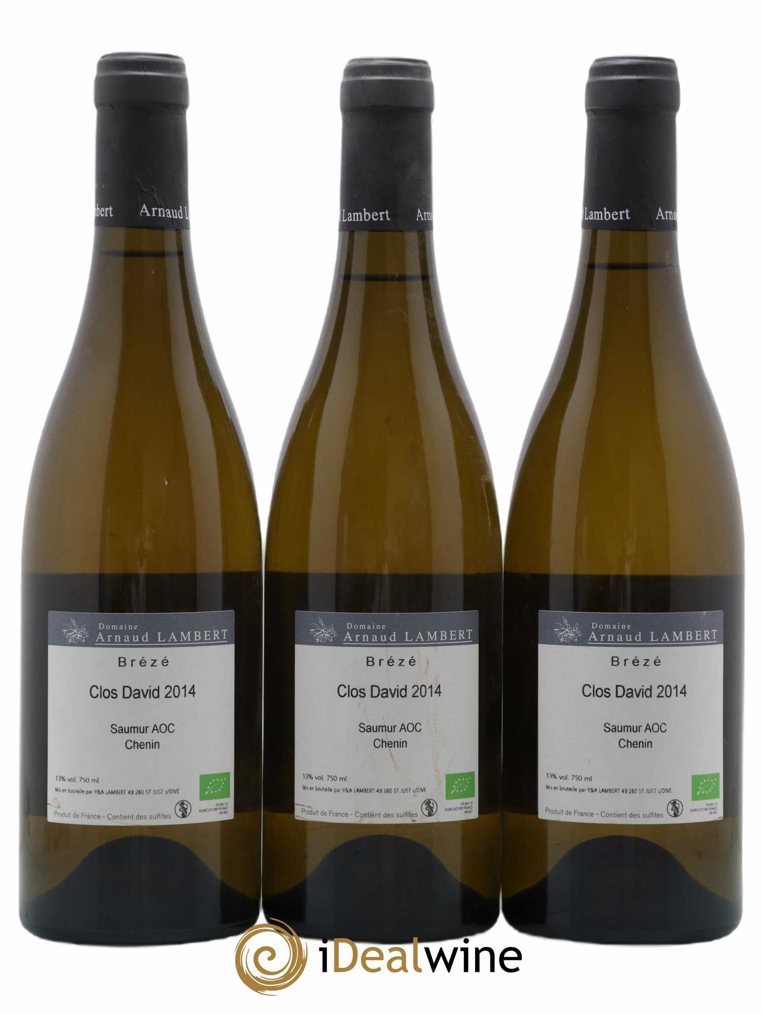 Saumur Brézé Clos David Arnaud Lambert 2014 - Lot de 3 bouteilles - 1