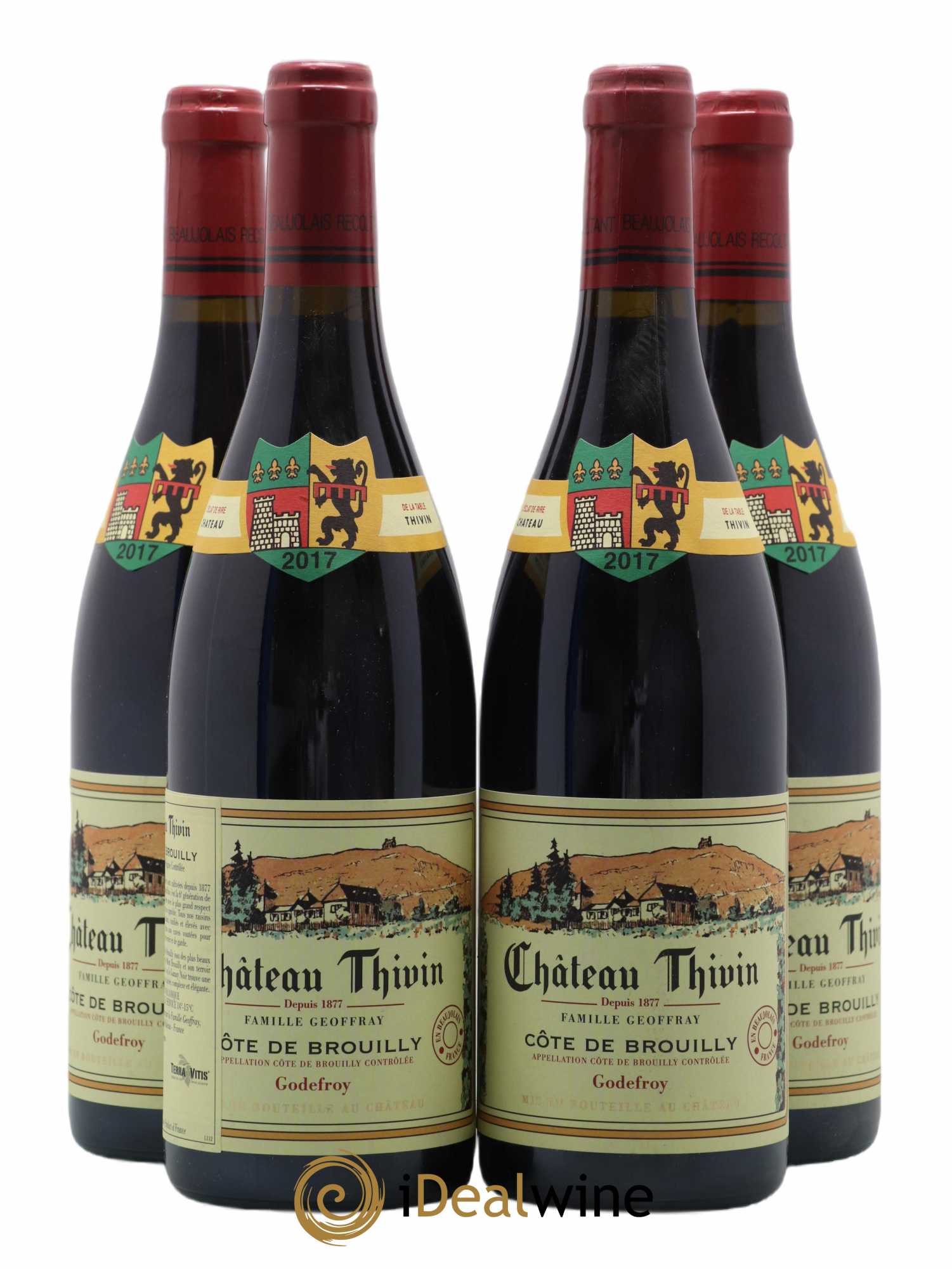 Côte de Brouilly Cuvée Godefroy Château Thivin 2017 - Lot de 4 bouteilles - 0