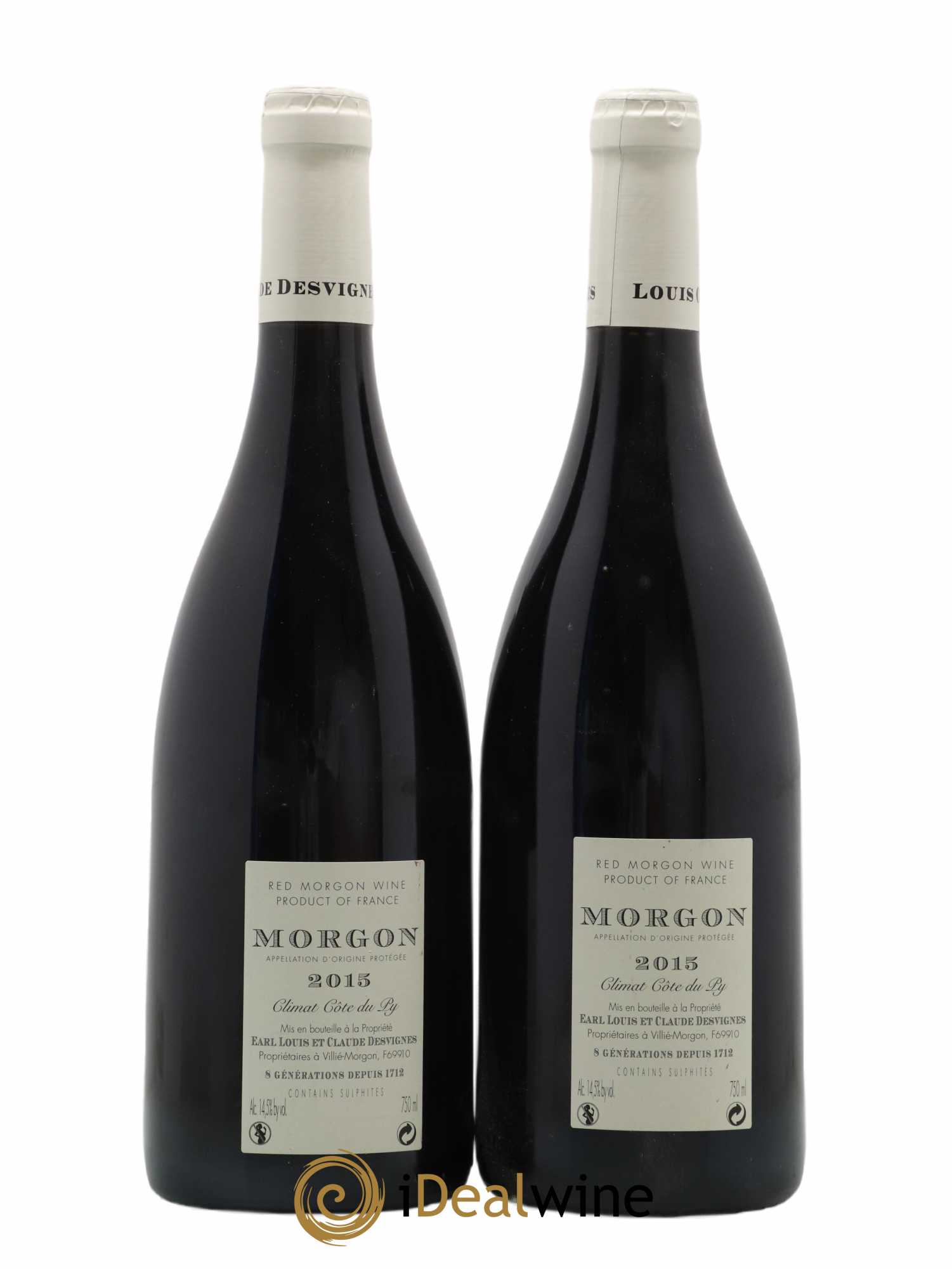 Morgon Côte de Py Javernières Louis-Claude Desvignes 2015 - Lot de 2 bouteilles - 1