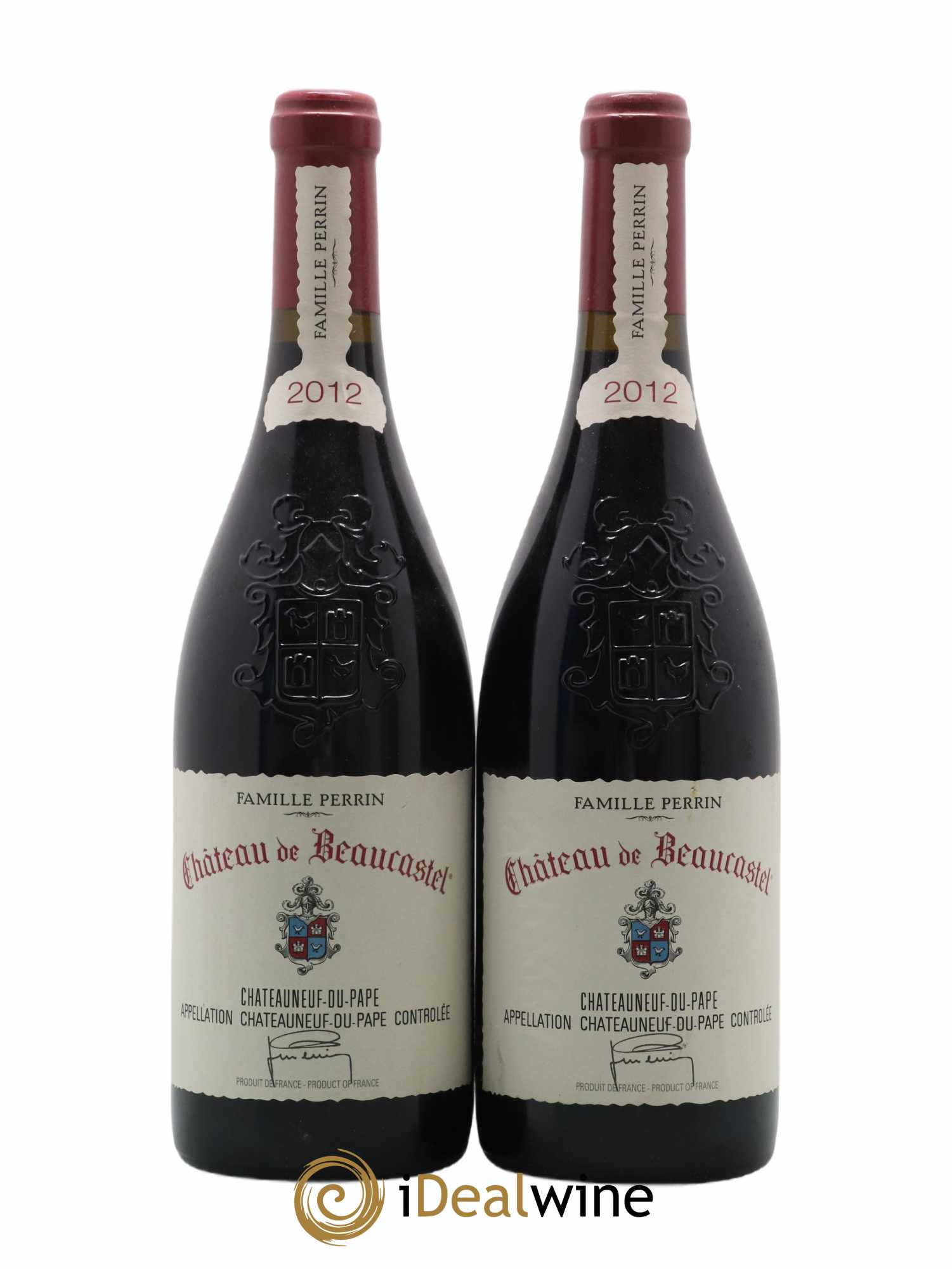 Châteauneuf-du-Pape Château de Beaucastel Famille Perrin 2012 - Lot of 2 bottles - 0