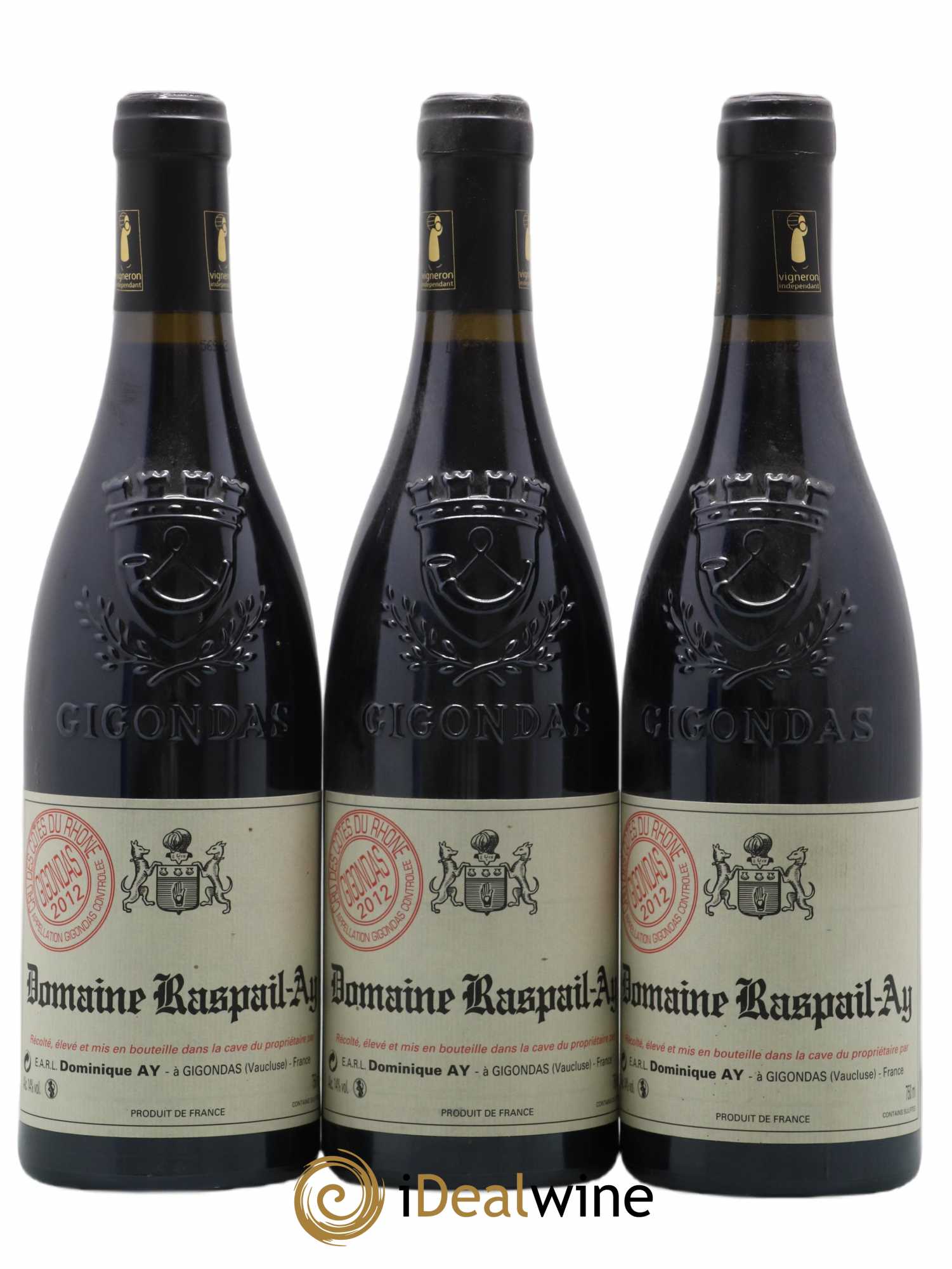 Gigondas Raspail-Ay 2012 - Posten von 3 Flaschen - 0