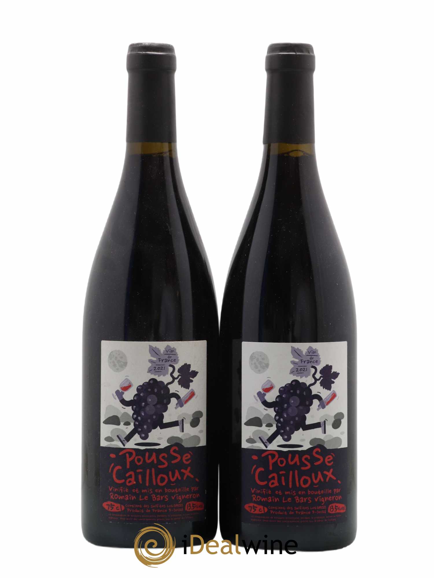 Vin de France Pousse Cailloux Romain Le Bars 2021 - Lot de 2 bouteilles - 0