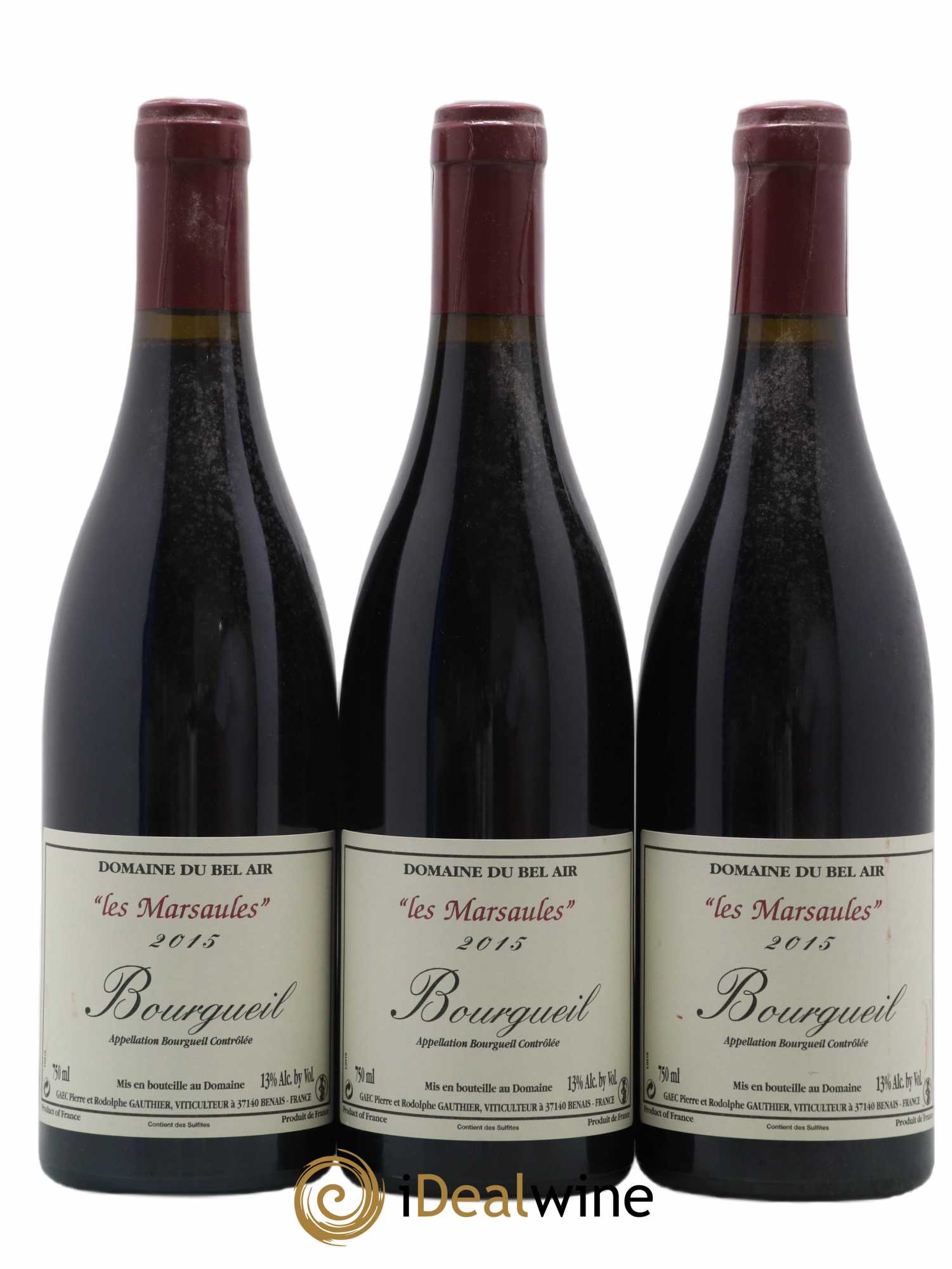Bourgueil Marsaules Domaine du Bel Air 2015 - Lot de 3 bouteilles - 0