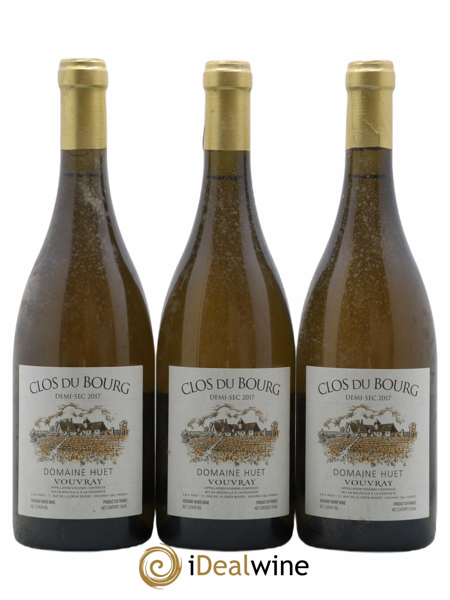 Vouvray Clos du Bourg Demi-Sec Domaine Huet 2017 - Lot de 3 bouteilles - 0