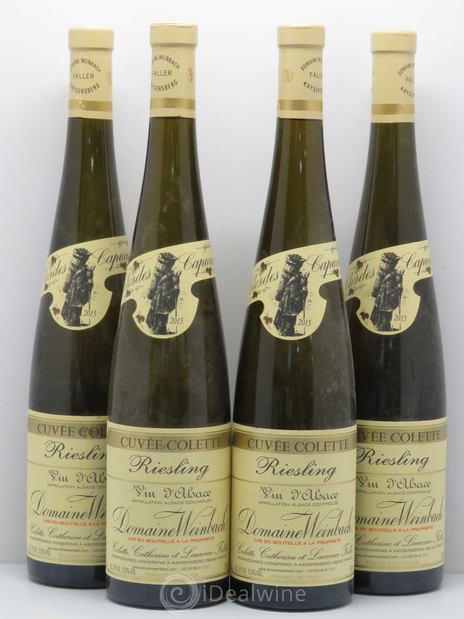 Alsace Riesling Cuvée Colette Weinbach (Domaine) 2015 - Lot de 4 bouteilles - 0