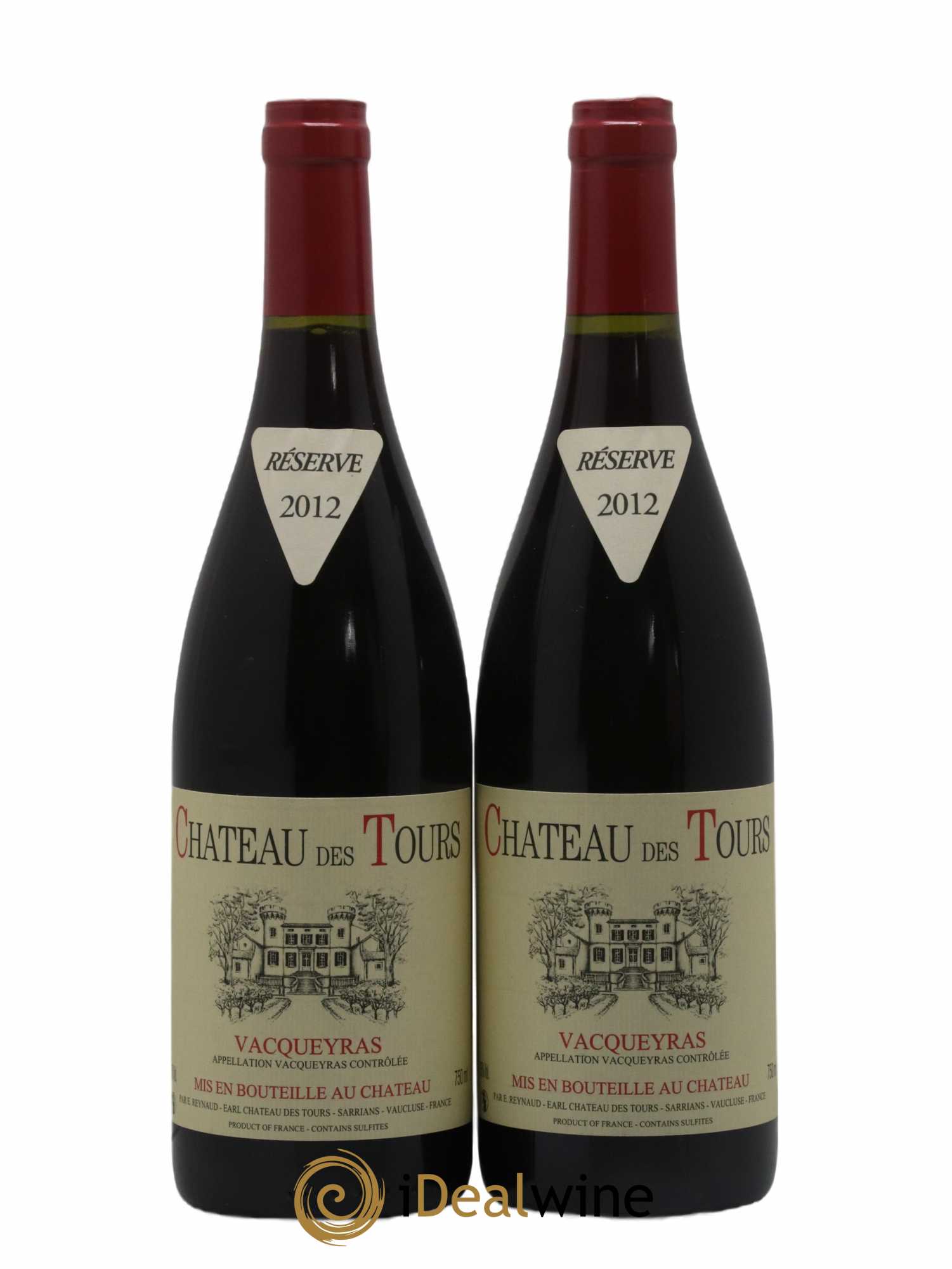 Vacqueyras Château des Tours Emmanuel Reynaud 2012 - Lot de 2 bouteilles - 0
