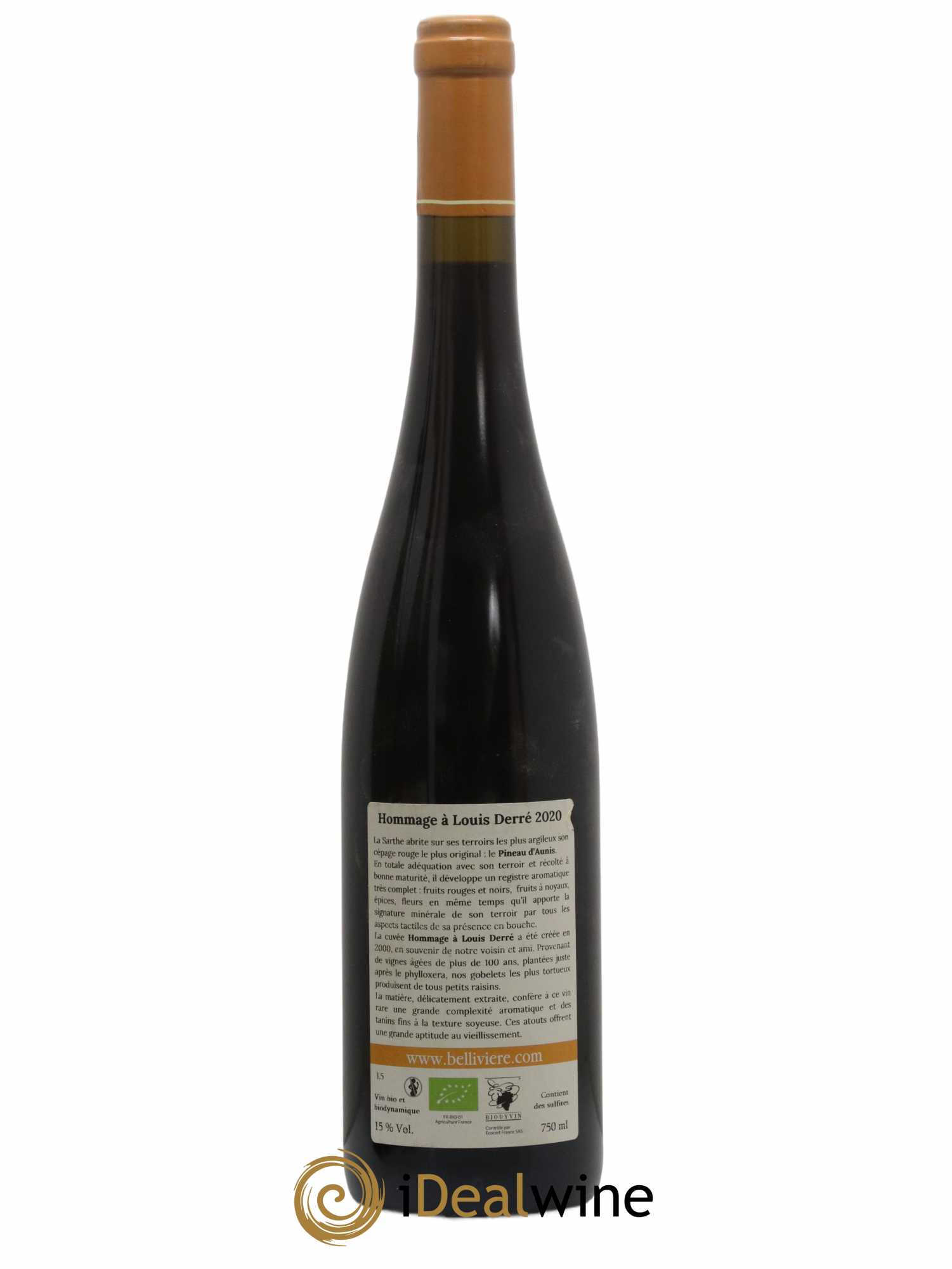 Coteaux du Loir Hommage à Louis Derré Domaine de Bellivière 2020 - Lot de 1 bouteille - 1