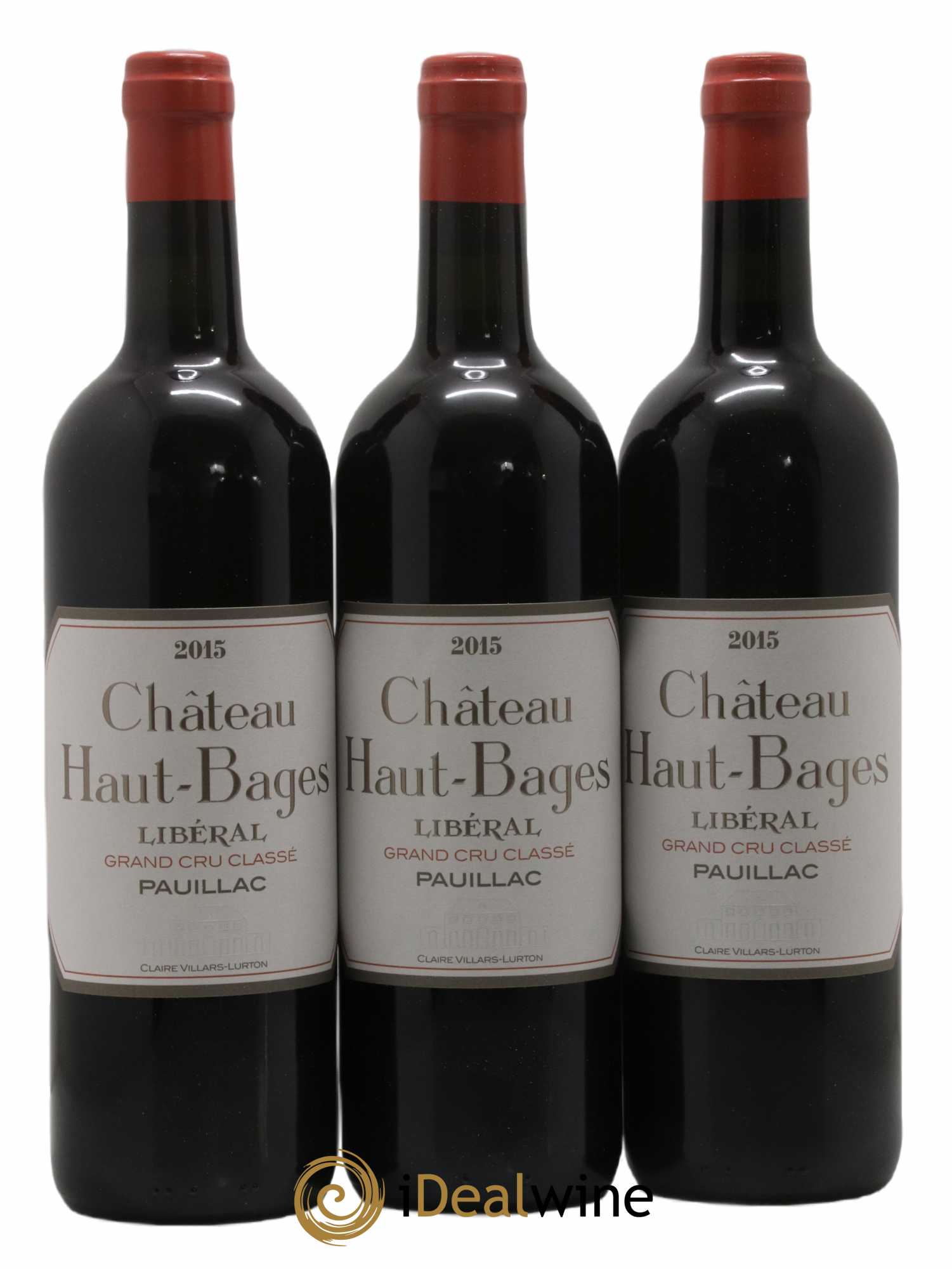 Château Haut Bages Libéral 5ème Grand Cru Classé 2015 - Lot de 3 bouteilles - 0