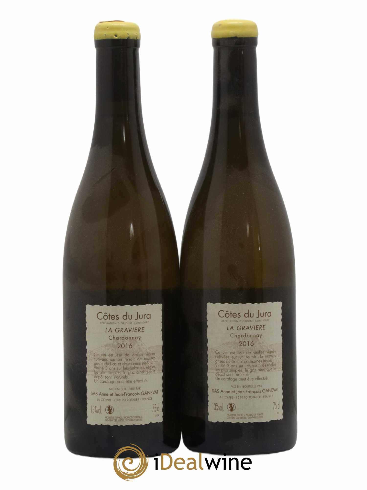 Côtes du Jura La Gravière Anne et Jean François Ganevat 2016 - Lot de 2 bouteilles - 1