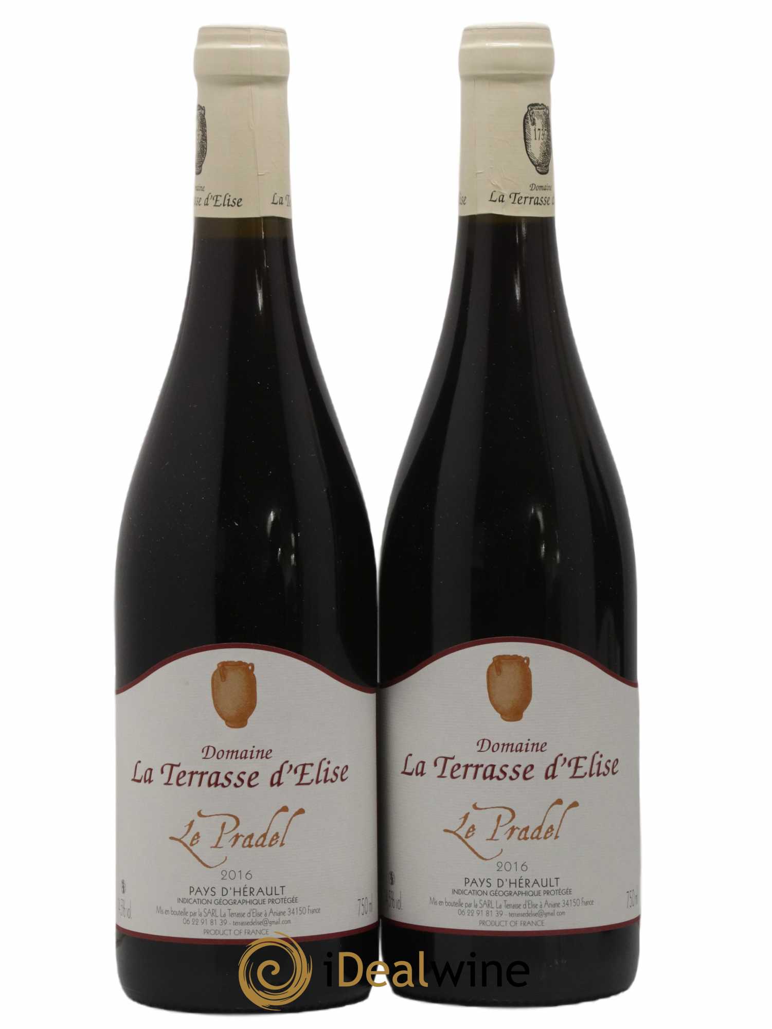 Pays d'Hérault Le Pradel Terrasse d'Elise (Domaine de la) 2016 - Lot de 2 bouteilles - 0