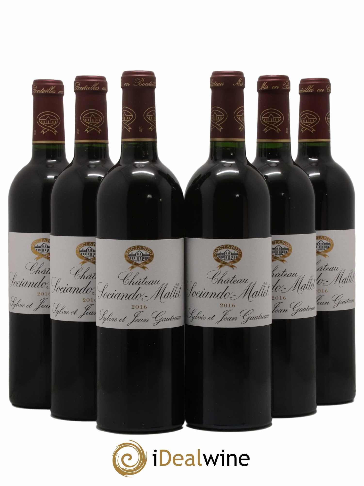 Château Sociando Mallet 2016 - Lot of 6 bottles - 0