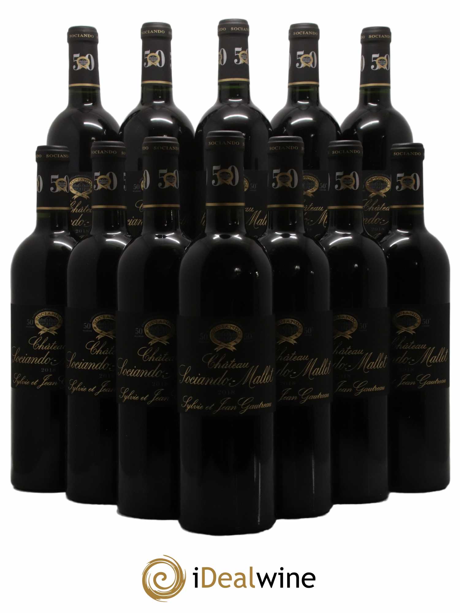 Château Sociando Mallet 2018 - Lot de 12 bouteilles - 0