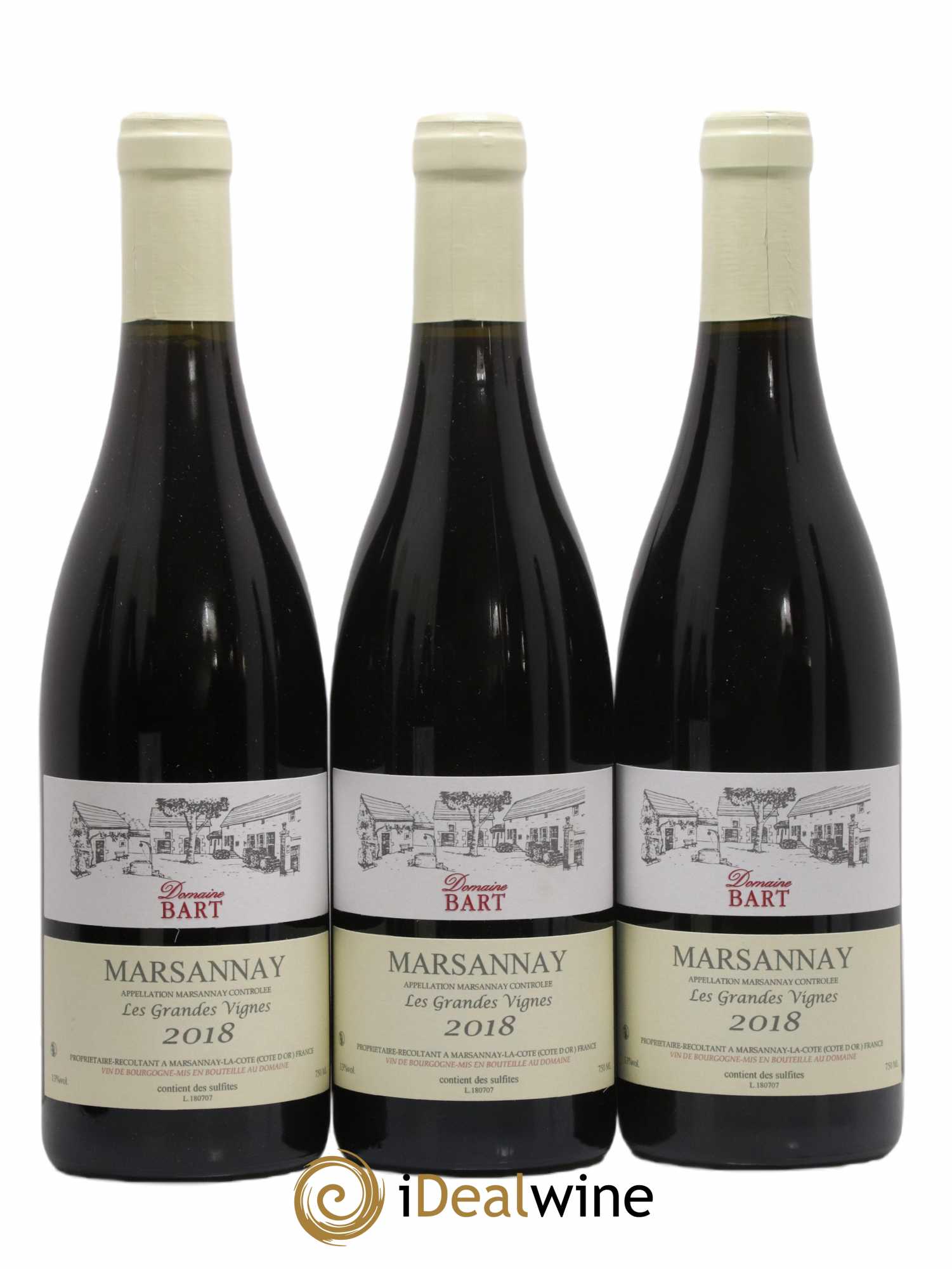 Marsannay Les Grandes Vignes Bart 2018 - Lot de 3 bouteilles - 0