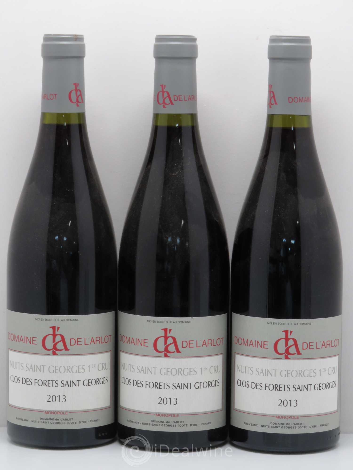 Nuits-Saint-Georges 1er Cru Clos des Forêts Saint-Georges Domaine de l'Arlot 2013 - Lot de 3 bouteilles - 0