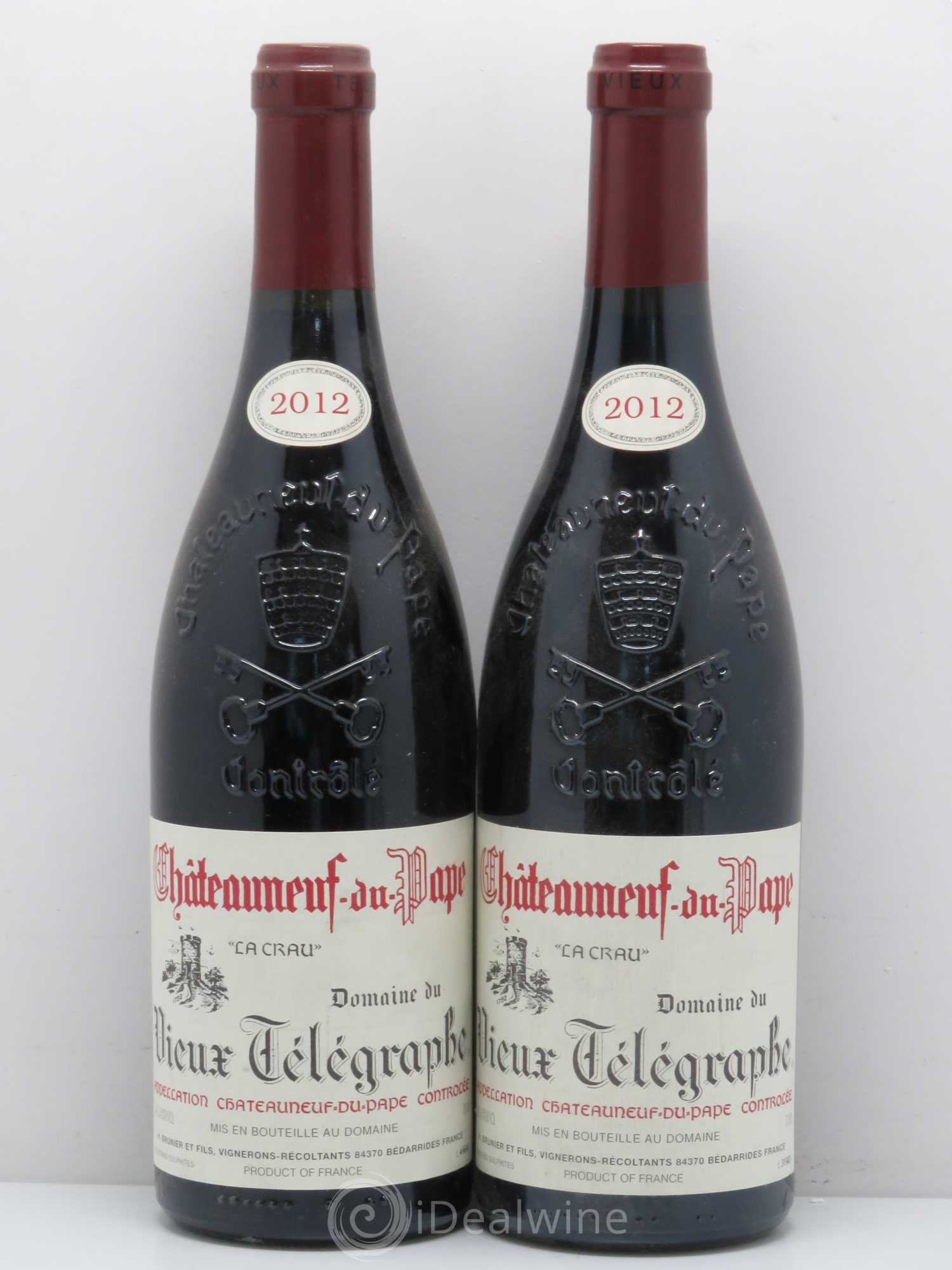 Châteauneuf-du-Pape Vieux Télégraphe (Domaine du) Vignobles Brunier 2012 - Lotto di 5 bottiglie - 2