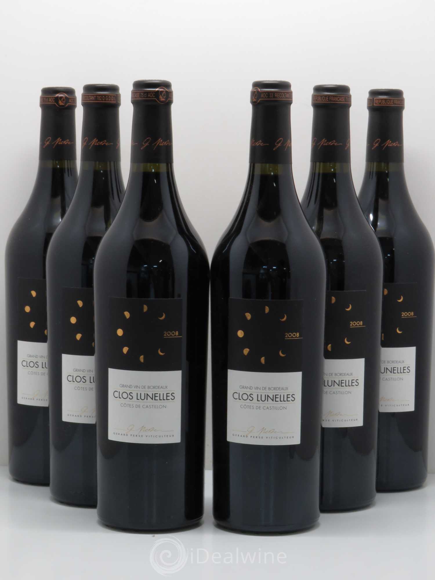 Clos Lunelles (sans prix de réserve) 2008 - Lot de 6 bouteilles - 0