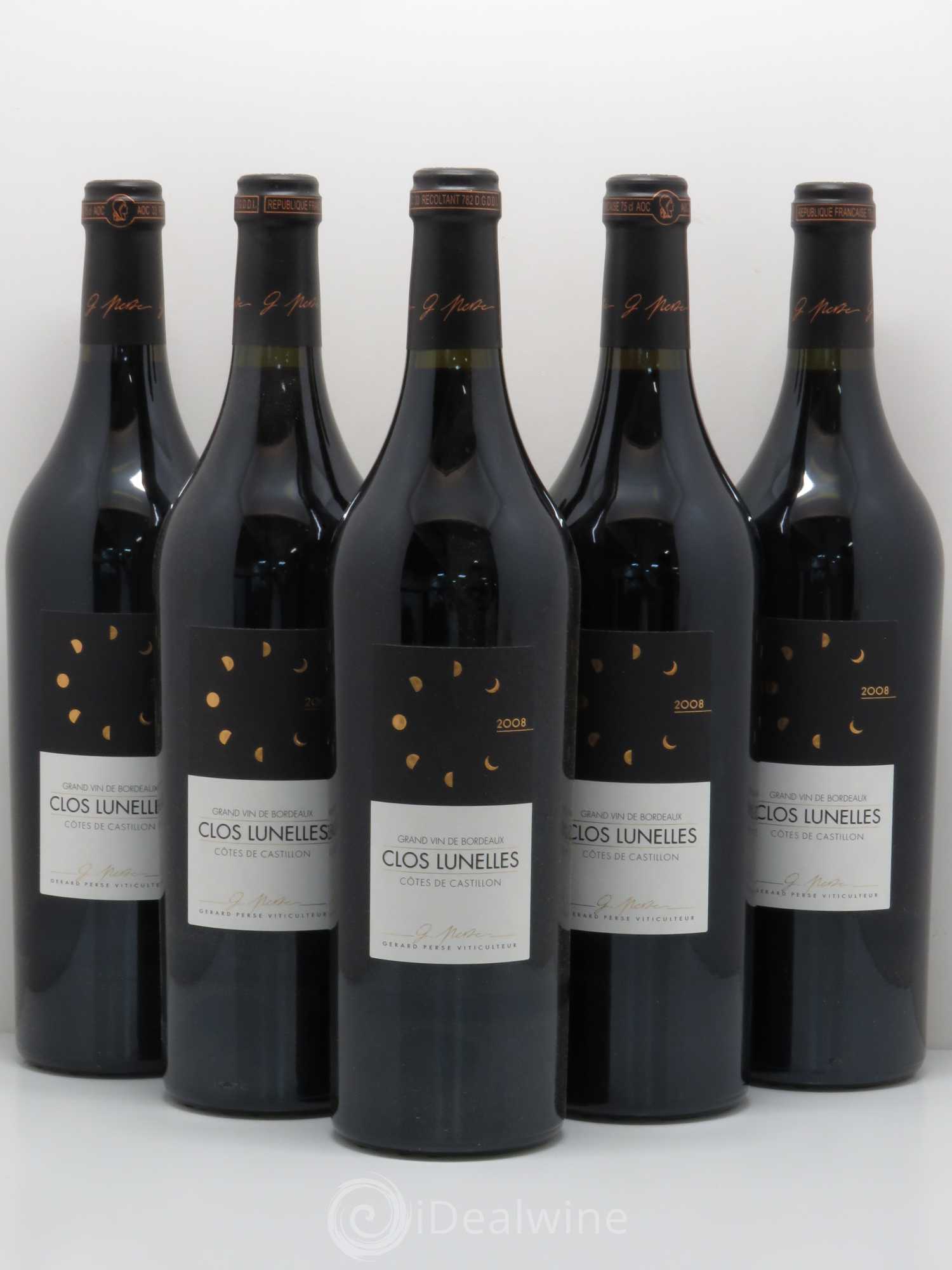Clos Lunelles (sans prix de réserve) 2008 - Lot de 5 bouteilles - 0