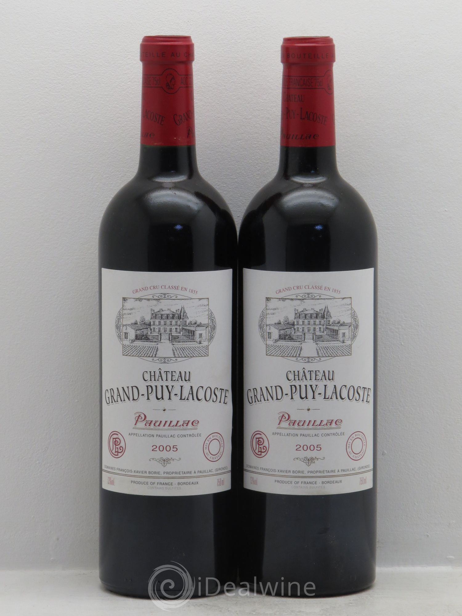 Château Grand Puy Lacoste 5ème Grand Cru Classé 2005 - Lot de 2 bouteilles - 0