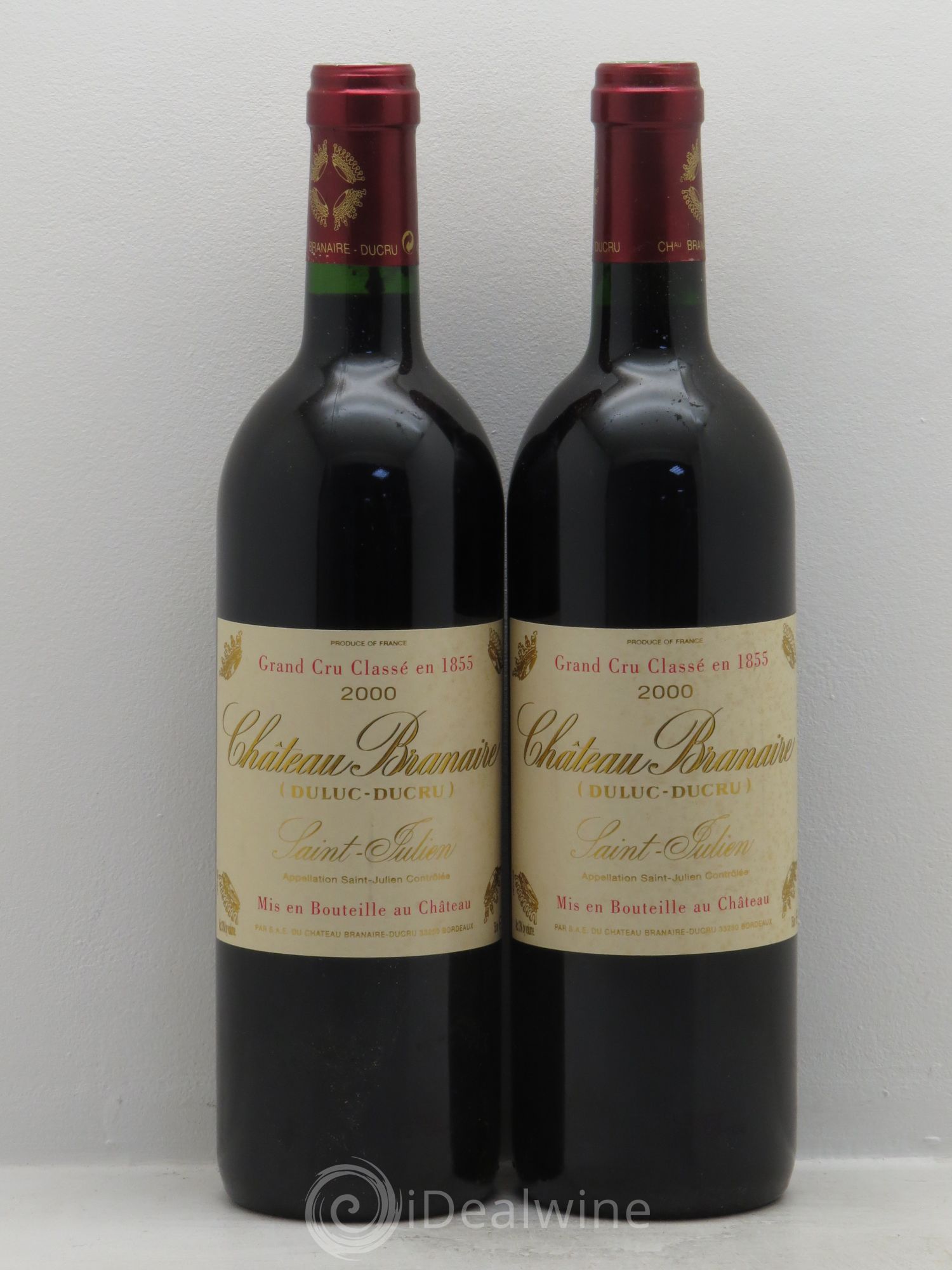 Château Branaire Ducru 4ème Grand Cru Classé 2000 - Lot de 2 bouteilles - 0