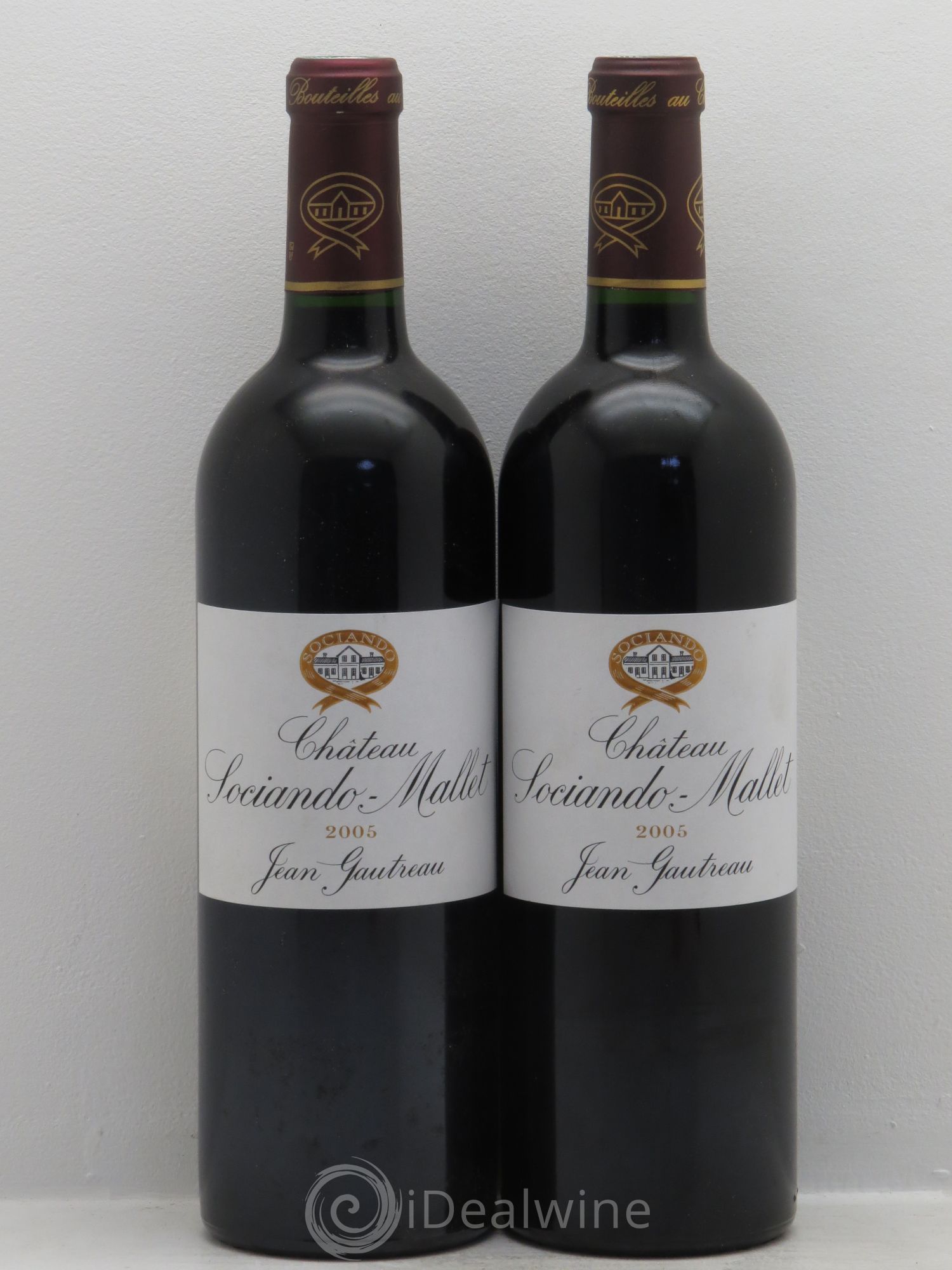 Château Sociando Mallet 2005 - Lot de 2 bouteilles - 0