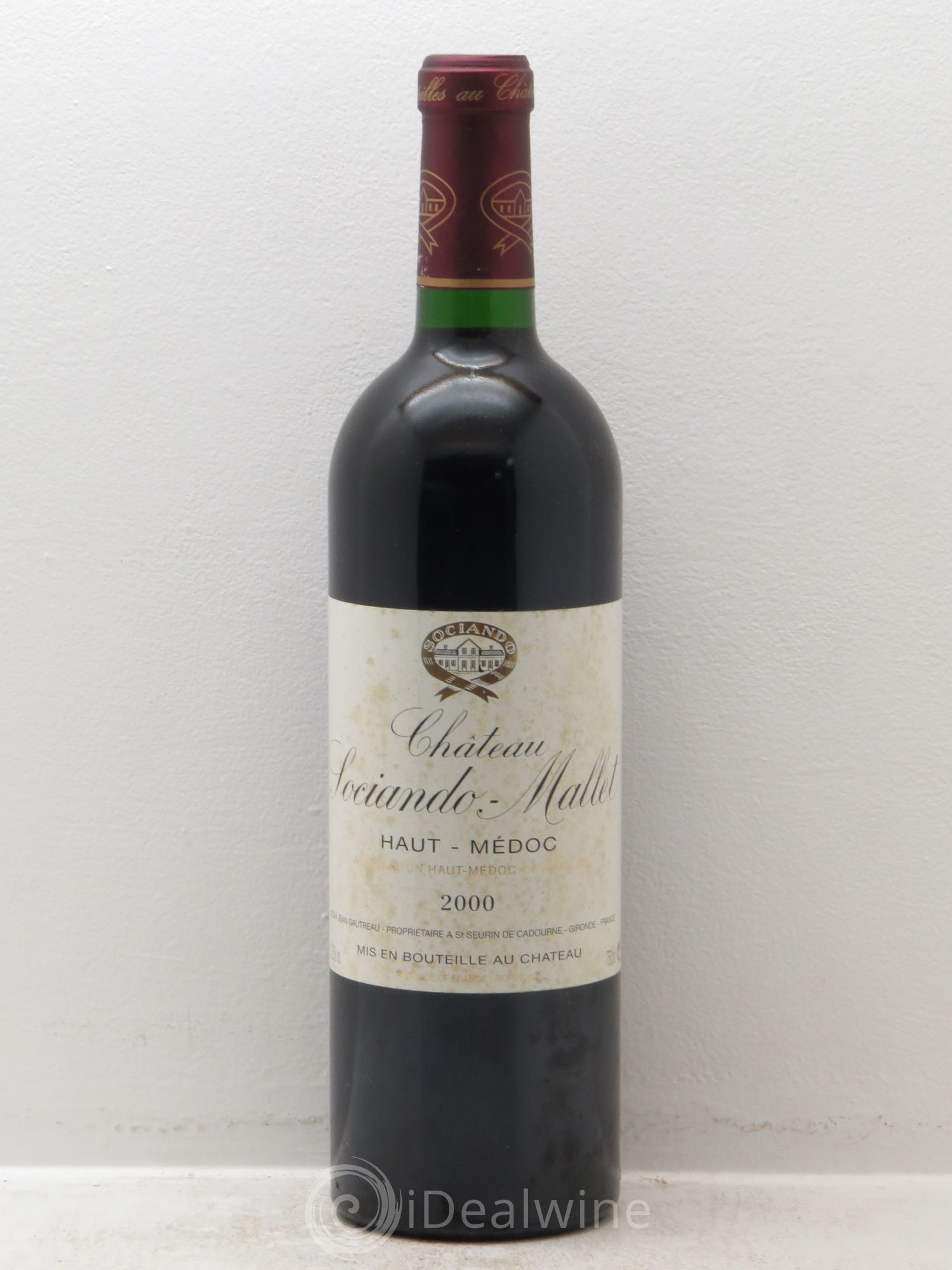 Château Sociando Mallet 2000 - Lot de 1 bouteille - 0