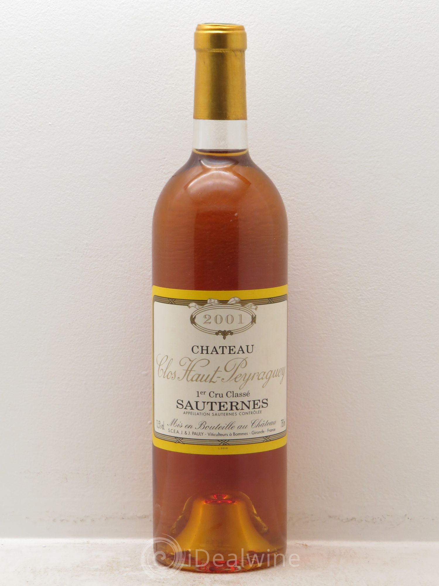 Clos Haut-Peyraguey 1er Grand Cru Classé 2001 - Lotto di 1 bottiglia - 0