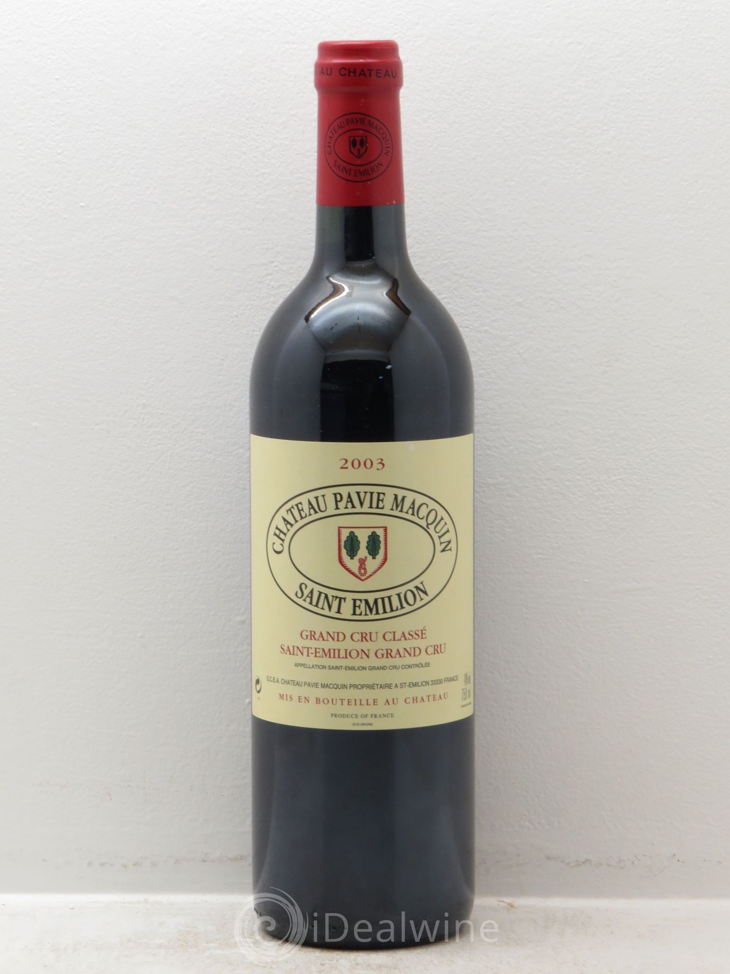 Château Pavie Macquin 1er Grand Cru Classé B 2003 - Lot de 1 bouteille - 0