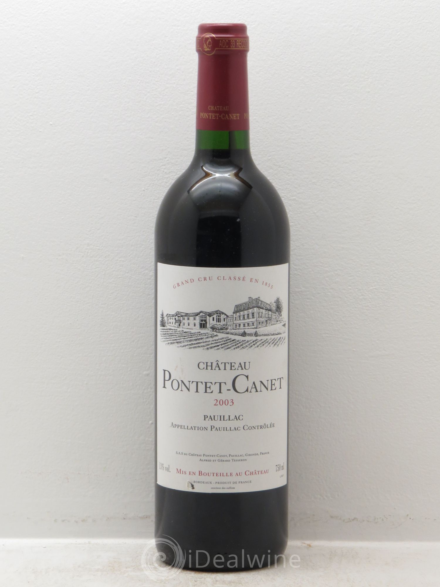 Château Pontet Canet 5ème Grand Cru Classé 2003 - Lot de 1 bouteille - 0