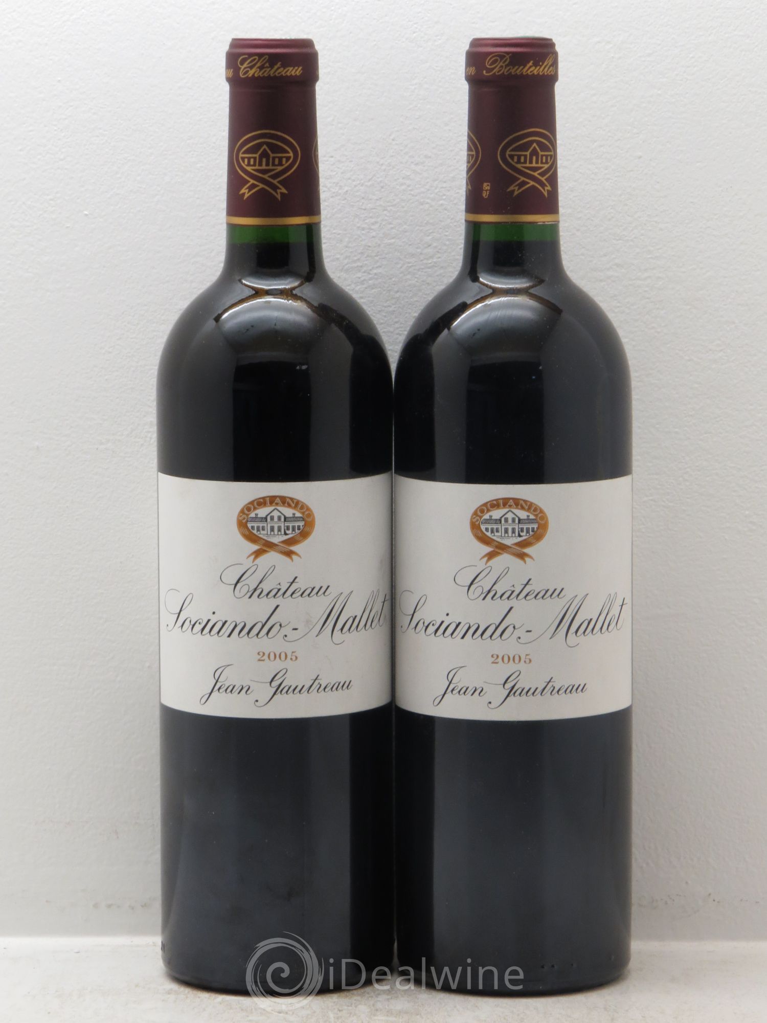 Château Sociando Mallet 2005 - Lot de 2 bouteilles - 0