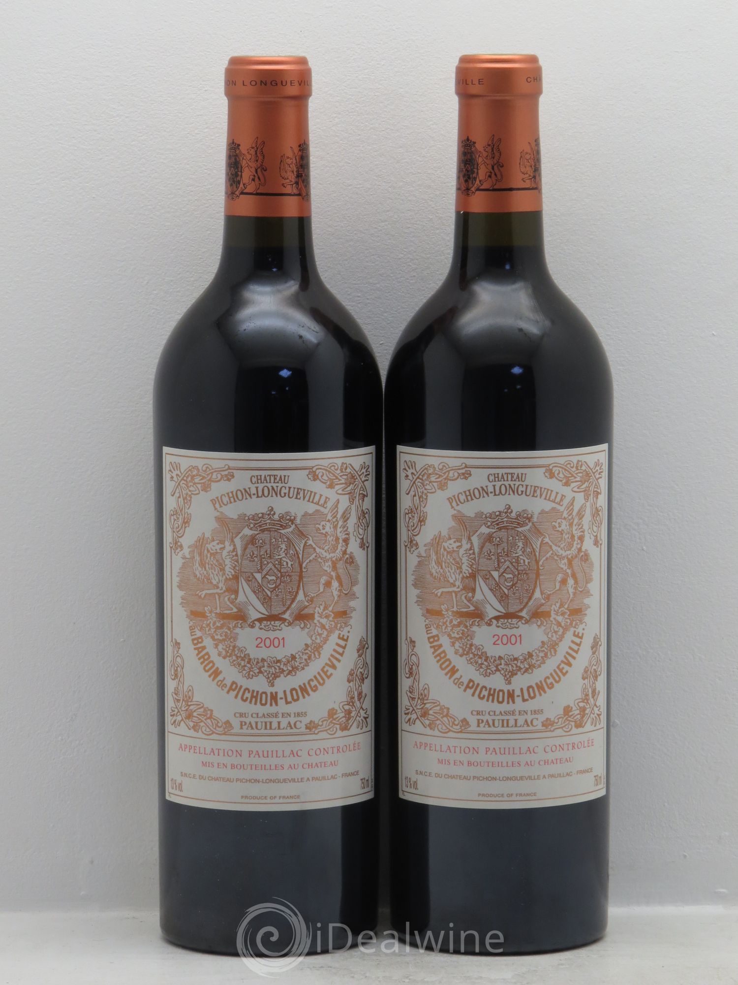 Pichon Longueville Baron 2ème Grand Cru Classé 2001 - Lot de 2 bouteilles - 0