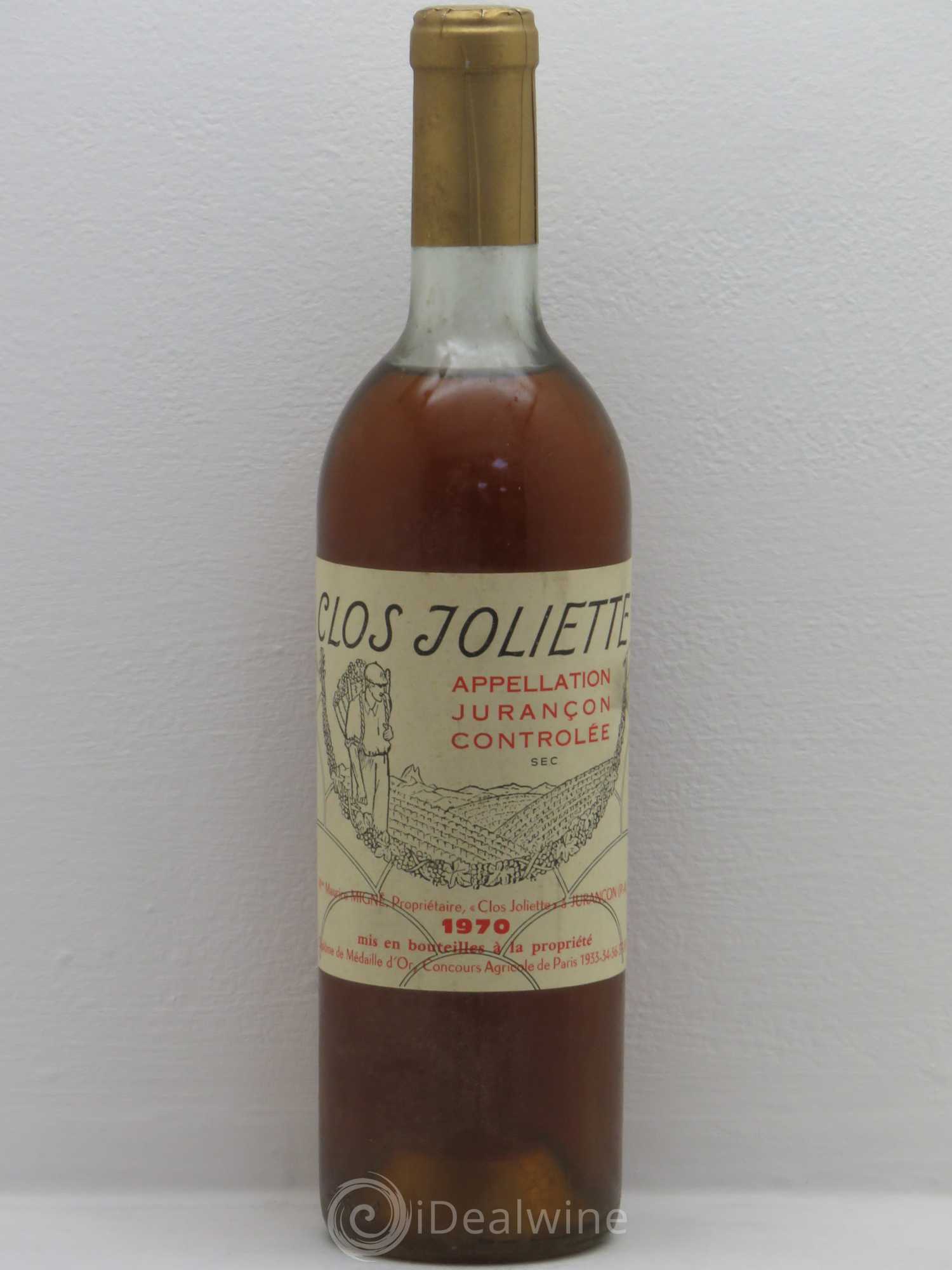 Jurançon Clos Joliette Sec 1970 - Posten von 1 Flasche - 0