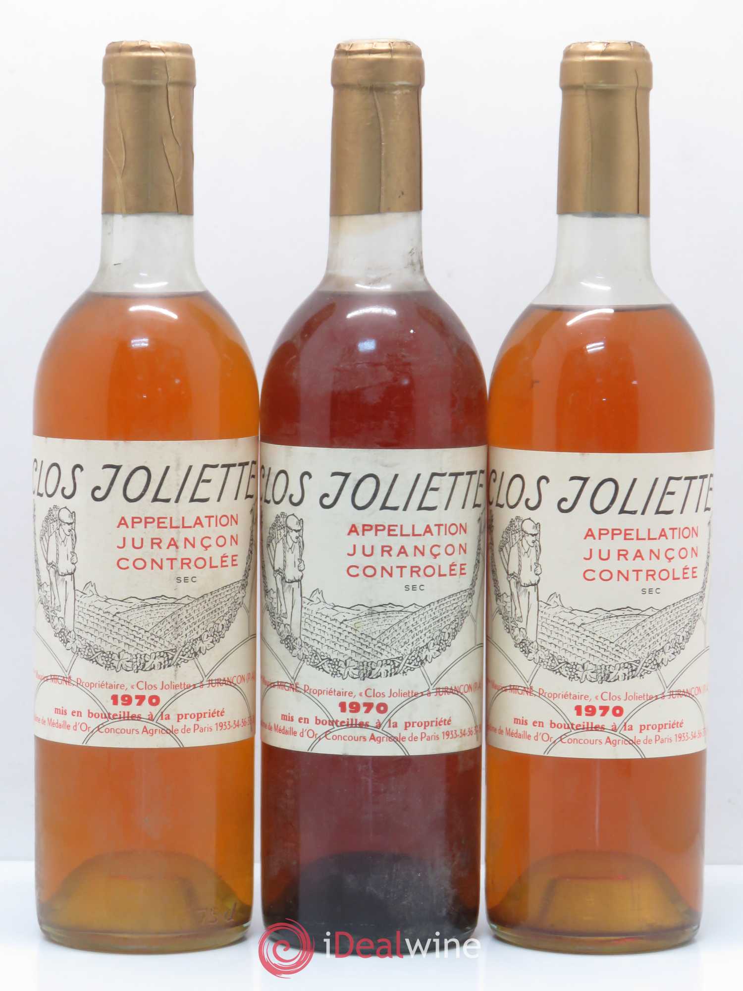 Jurançon Clos Joliette Sec 1970 - Lotto di 6 bottiglie - 1