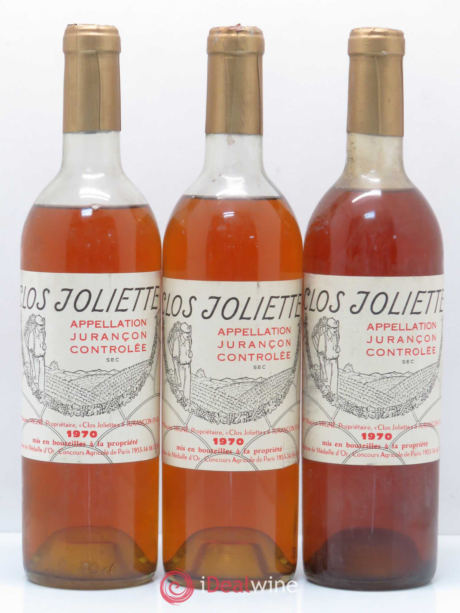 Jurançon Clos Joliette Sec 1970 - Lotto di 6 bottiglie - 2