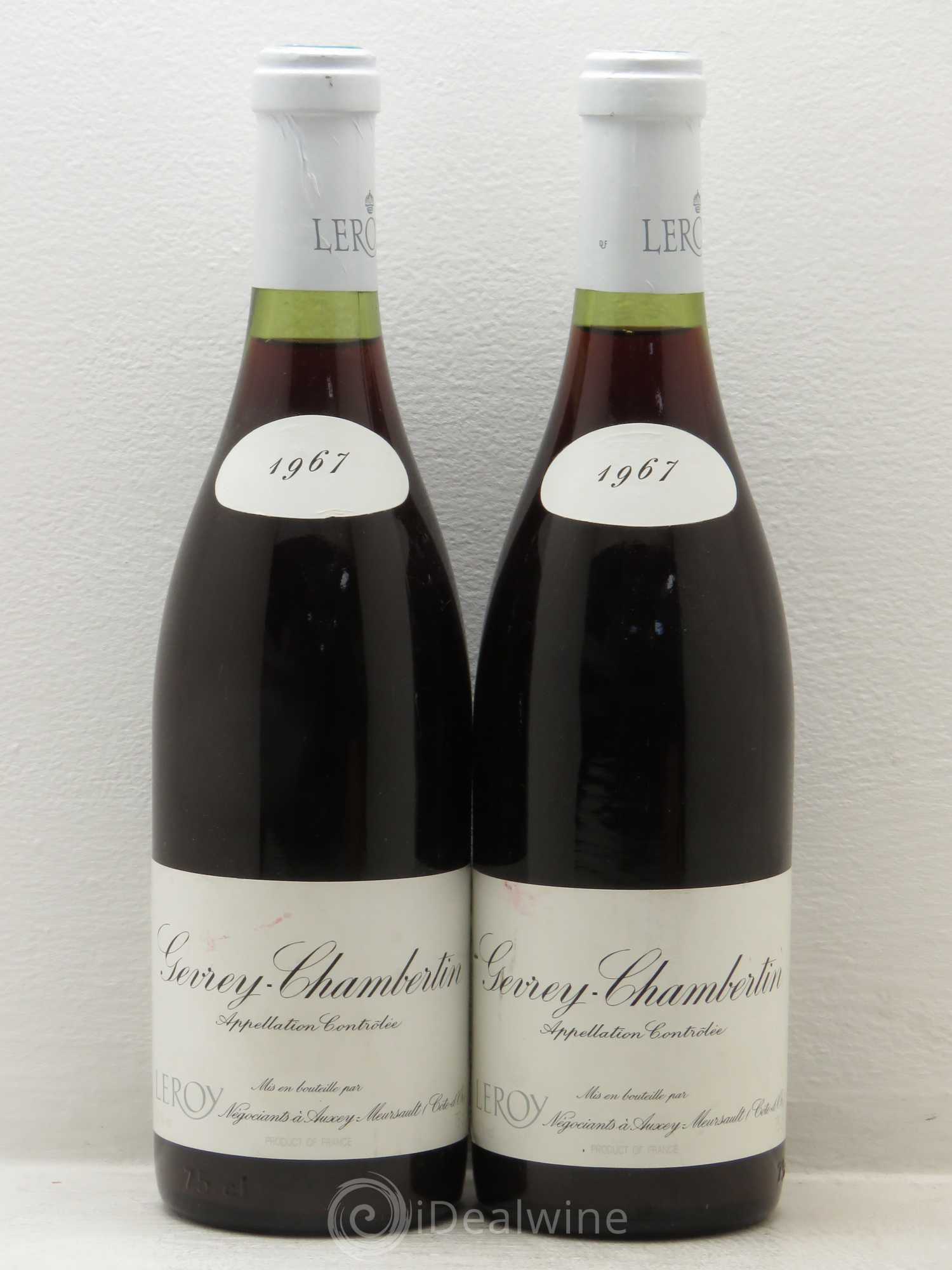 Gevrey-Chambertin Leroy SA 1967 - Lot de 2 bouteilles - 0