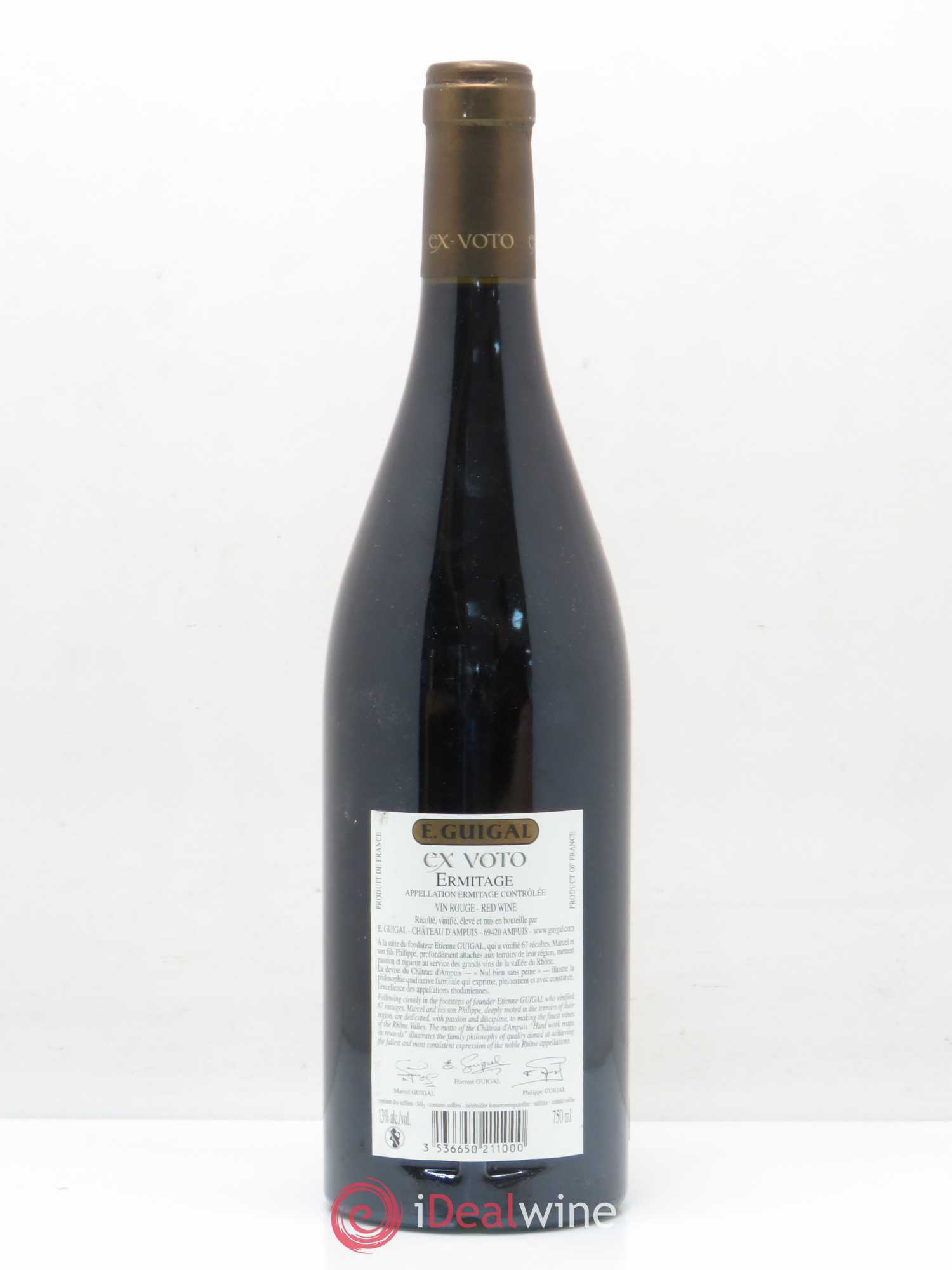 Ermitage Ex Voto Guigal 2005 - Lot de 1 bouteille - 1