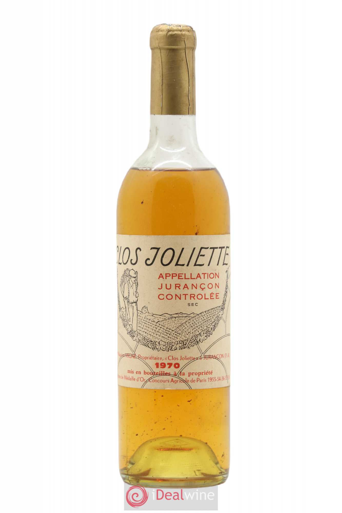 Jurançon Sec Clos Joliette 1970 - Lot de 1 bouteille - 0