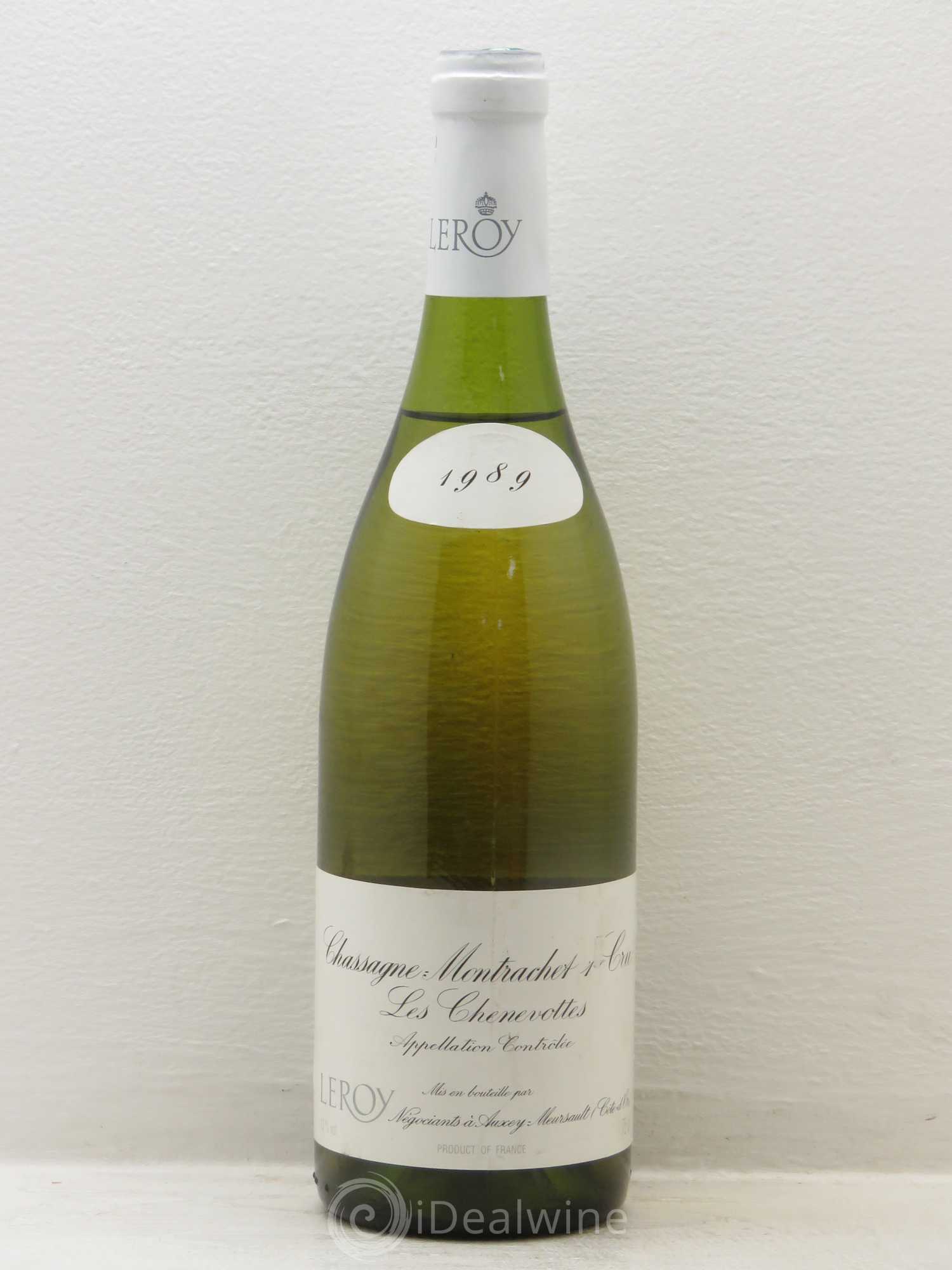 Chassagne-Montrachet 1er Cru Leroy SA 1989 - Lot de 1 bouteille - 0