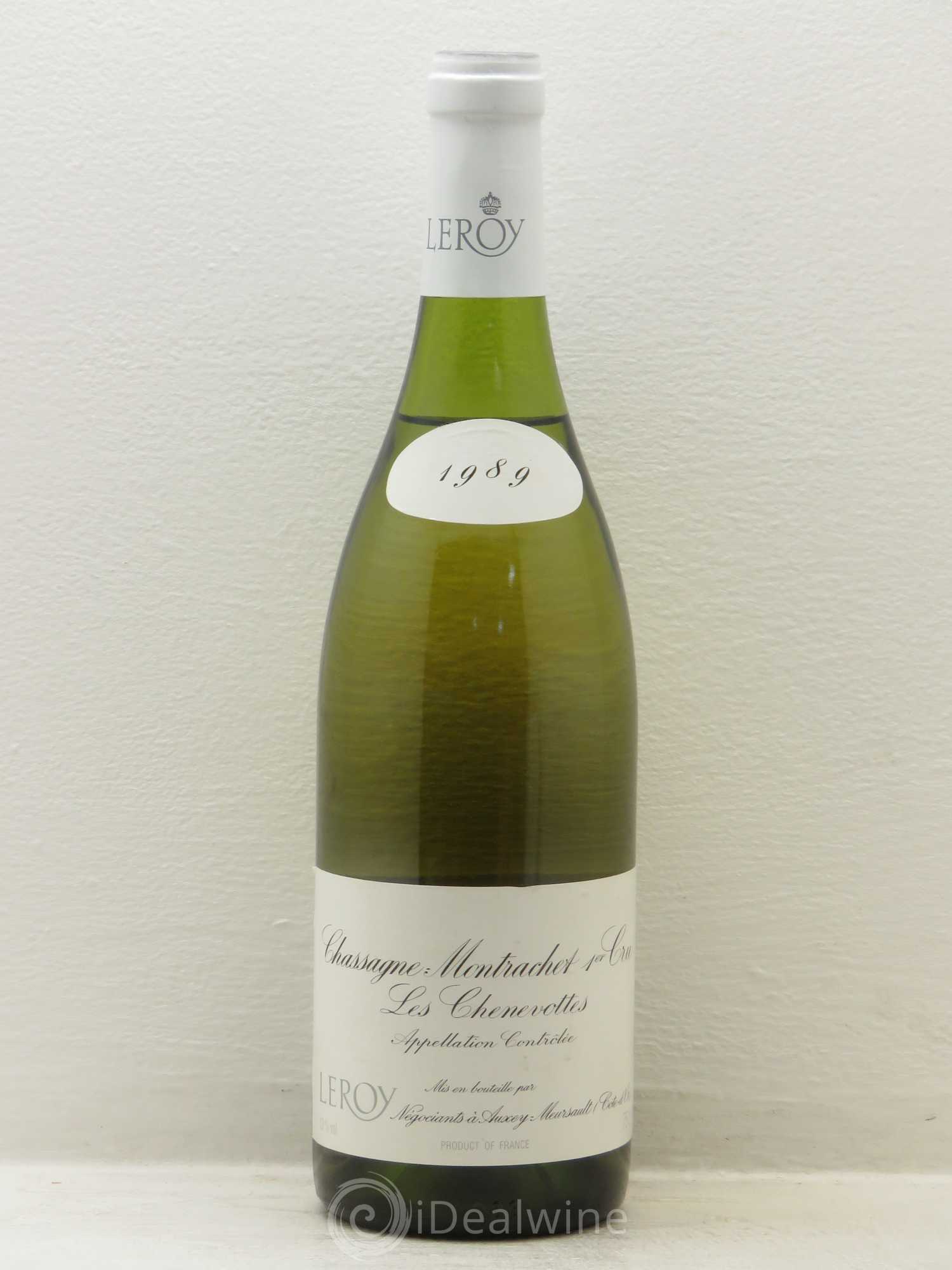 Chassagne-Montrachet 1er Cru Leroy SA 1989 - Lot de 1 bouteille - 0