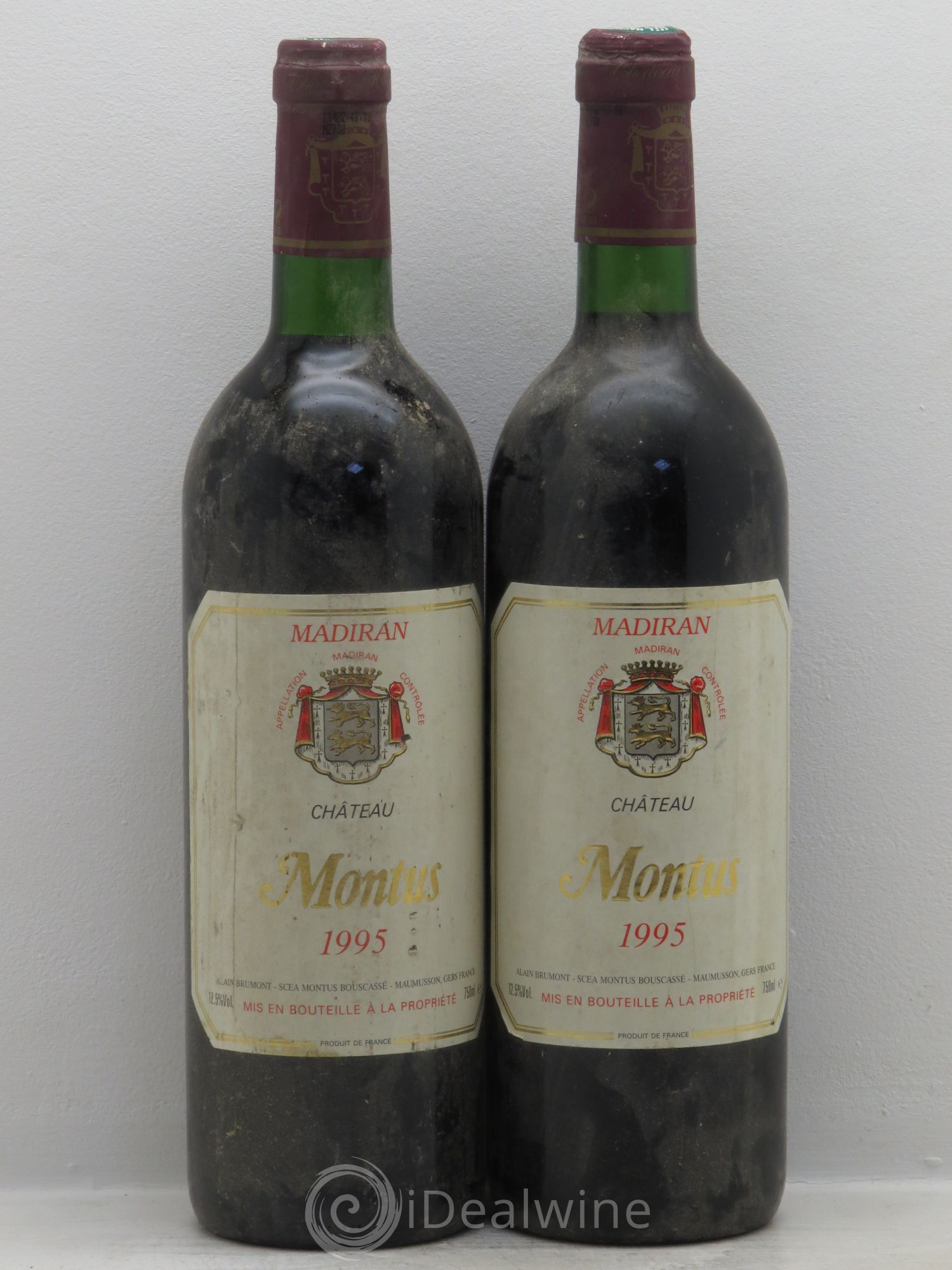 Madiran Château Montus Alain Brumont 1995 - Lot de 2 bouteilles - 0