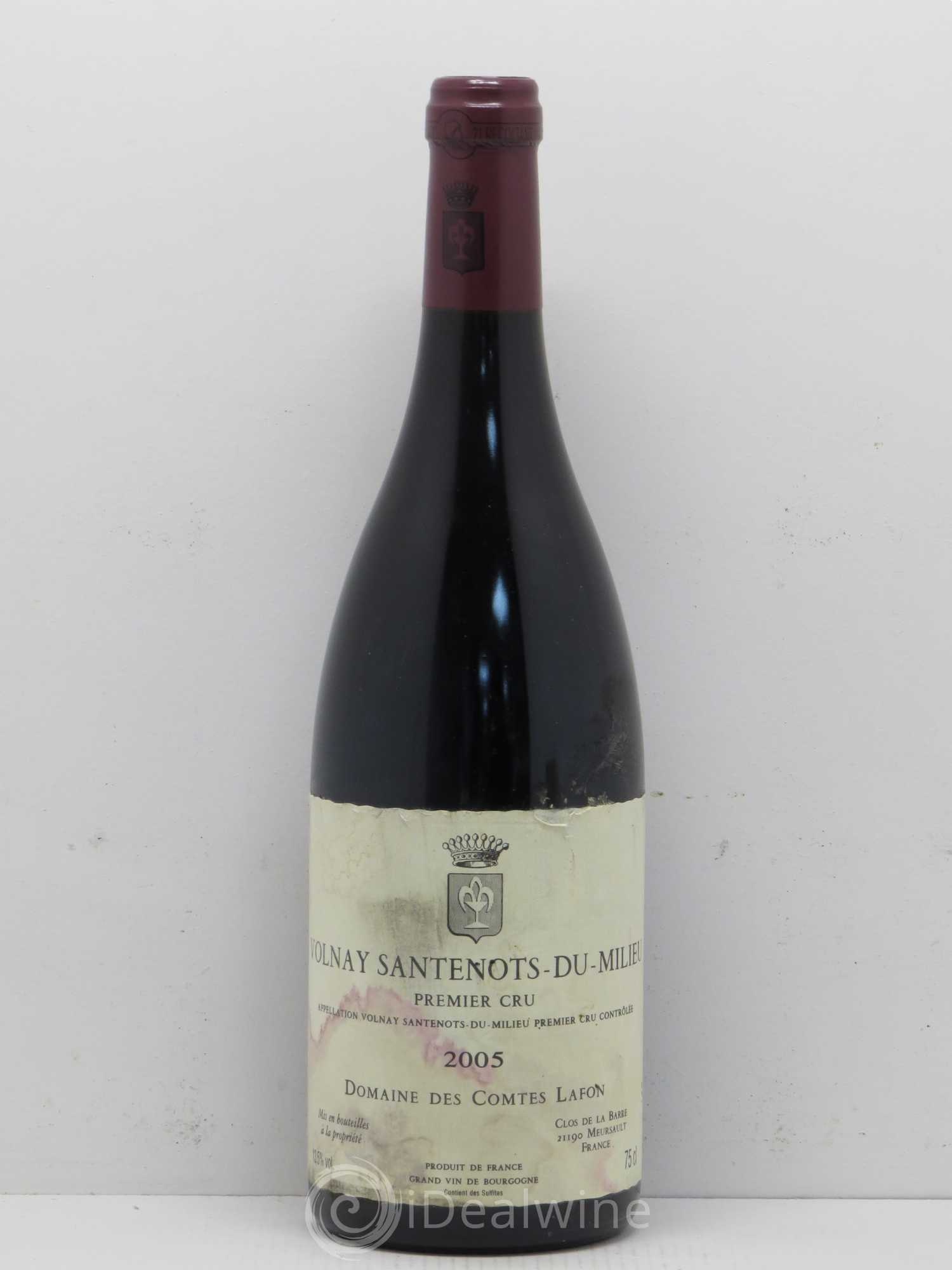 Volnay 1er Cru Santenots du Milieu Comtes Lafon (Domaine des) 2005 - Lot de 1 bouteille - 0