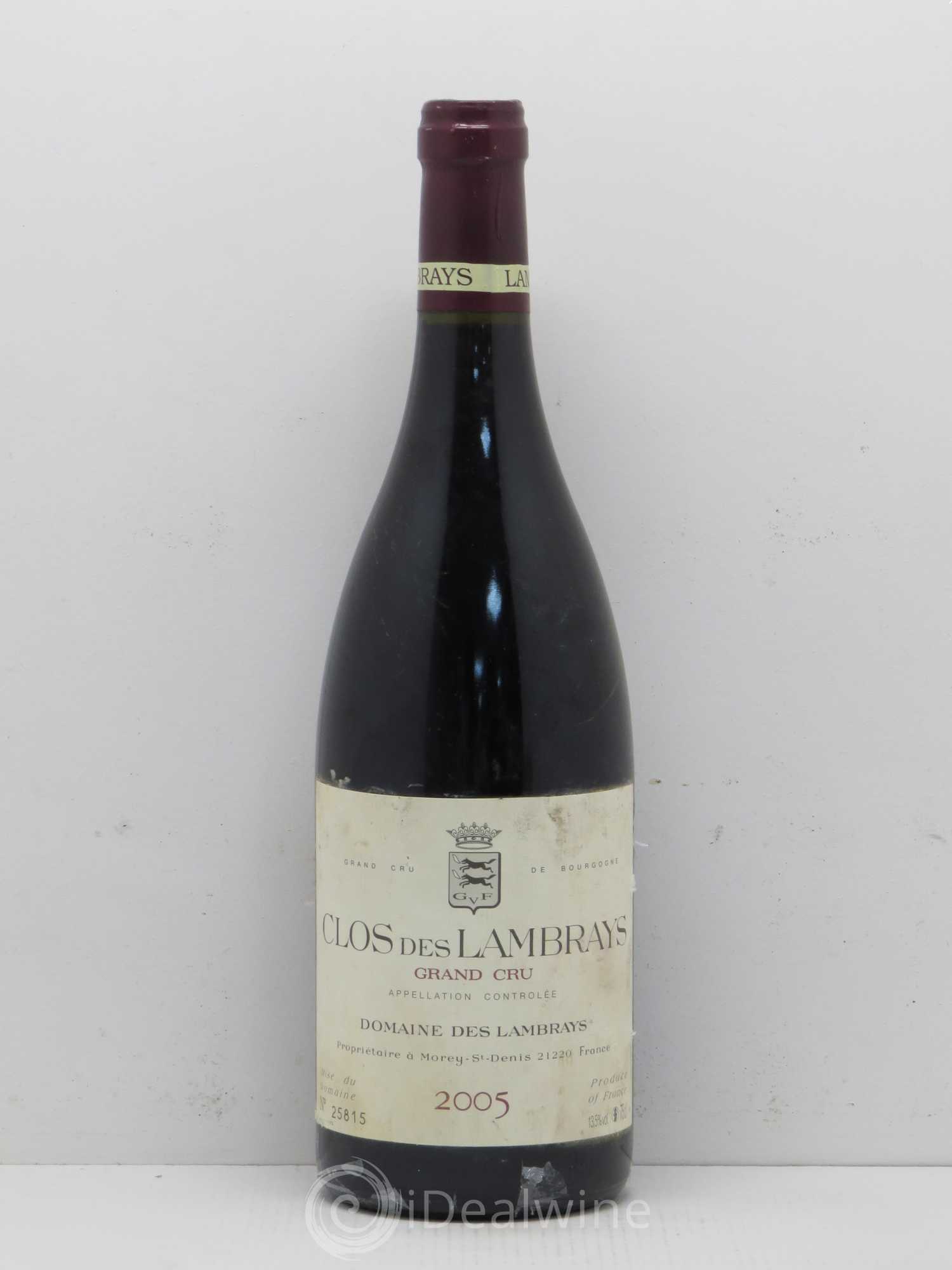 Clos des Lambrays Grand Cru Domaine des Lambrays 2005 - Posten von 1 Flasche - 0