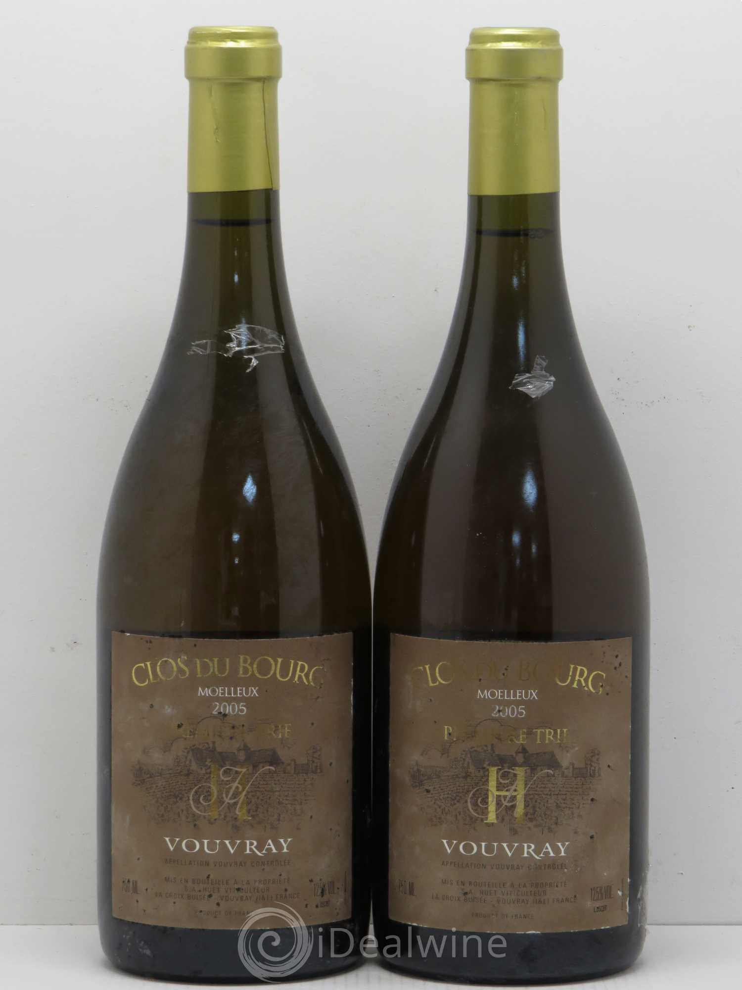 Vouvray Clos du Bourg Moelleux 1ère trie Domaine Huet 2005 - Lotto di 2 bottiglie - 0