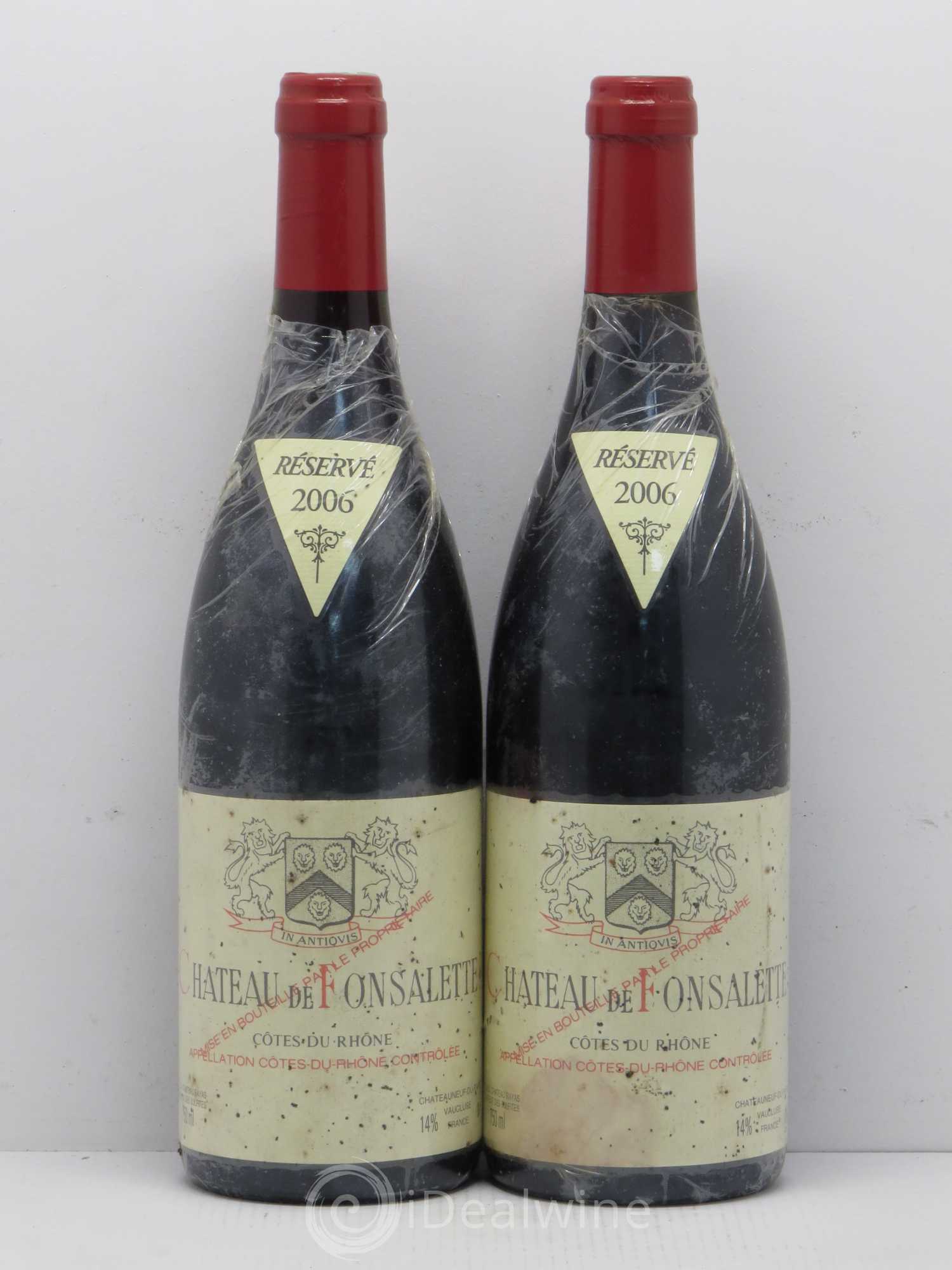 Côtes-du-Rhône Château de Fonsalette Emmanuel Reynaud 2006 - Lot de 2 bouteilles - 0