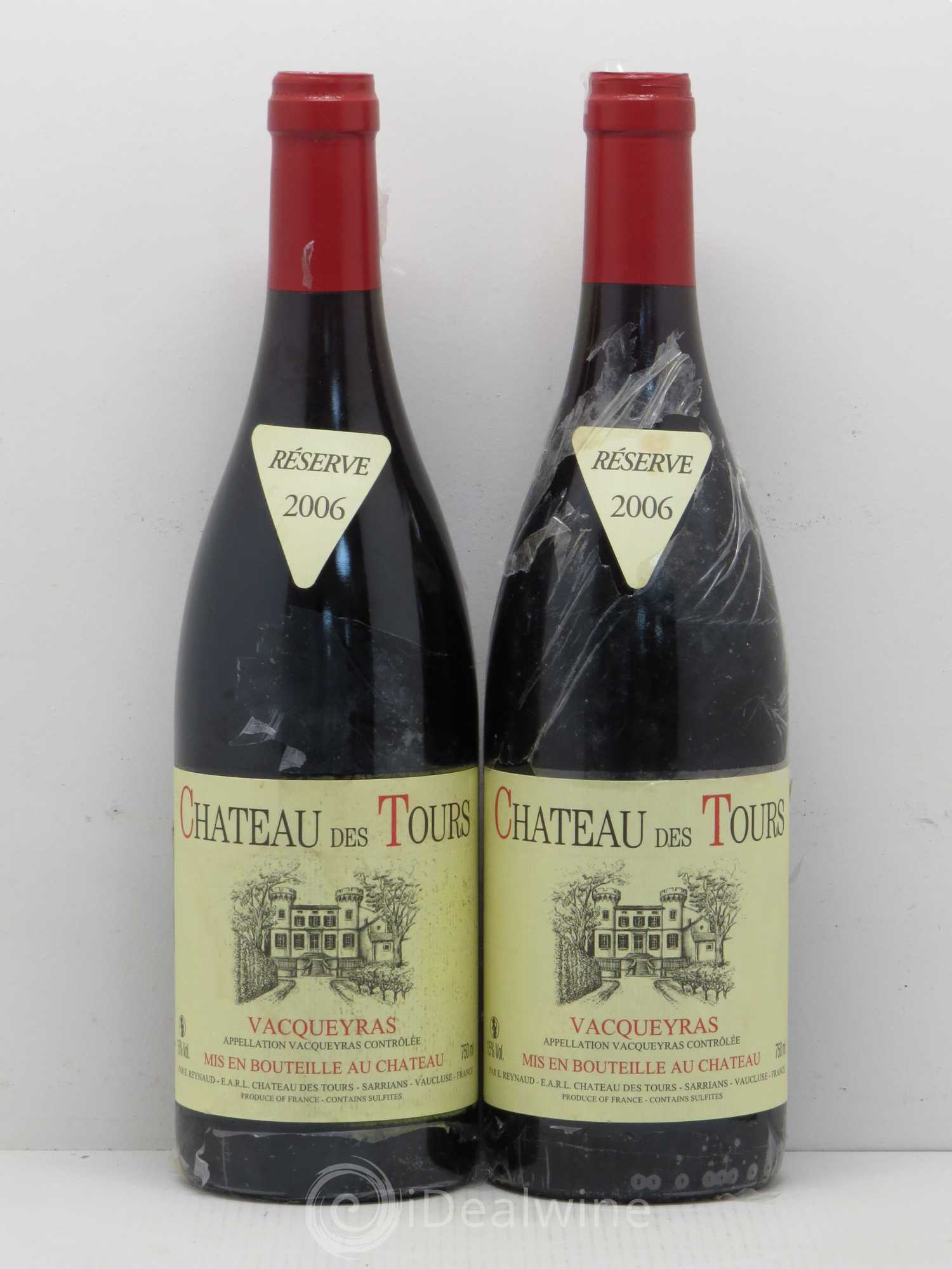 Vacqueyras Château des Tours Emmanuel Reynaud 2006 - Lot de 2 bouteilles - 0